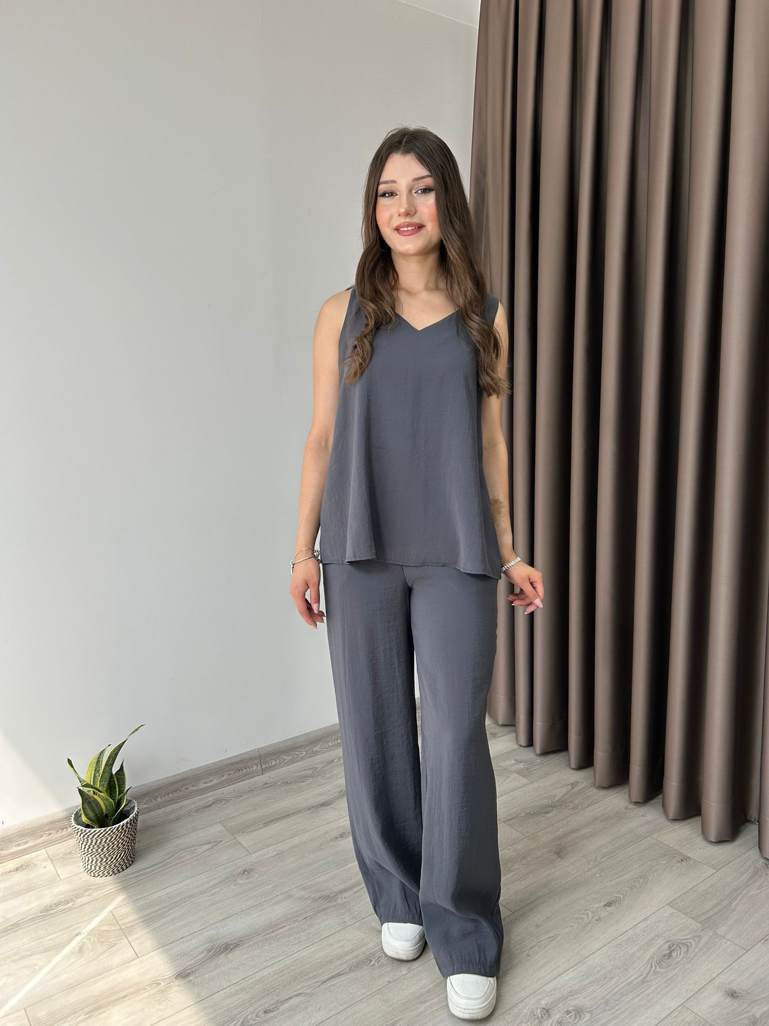 BLUZ PANTOLON TAKIM - Antrasit