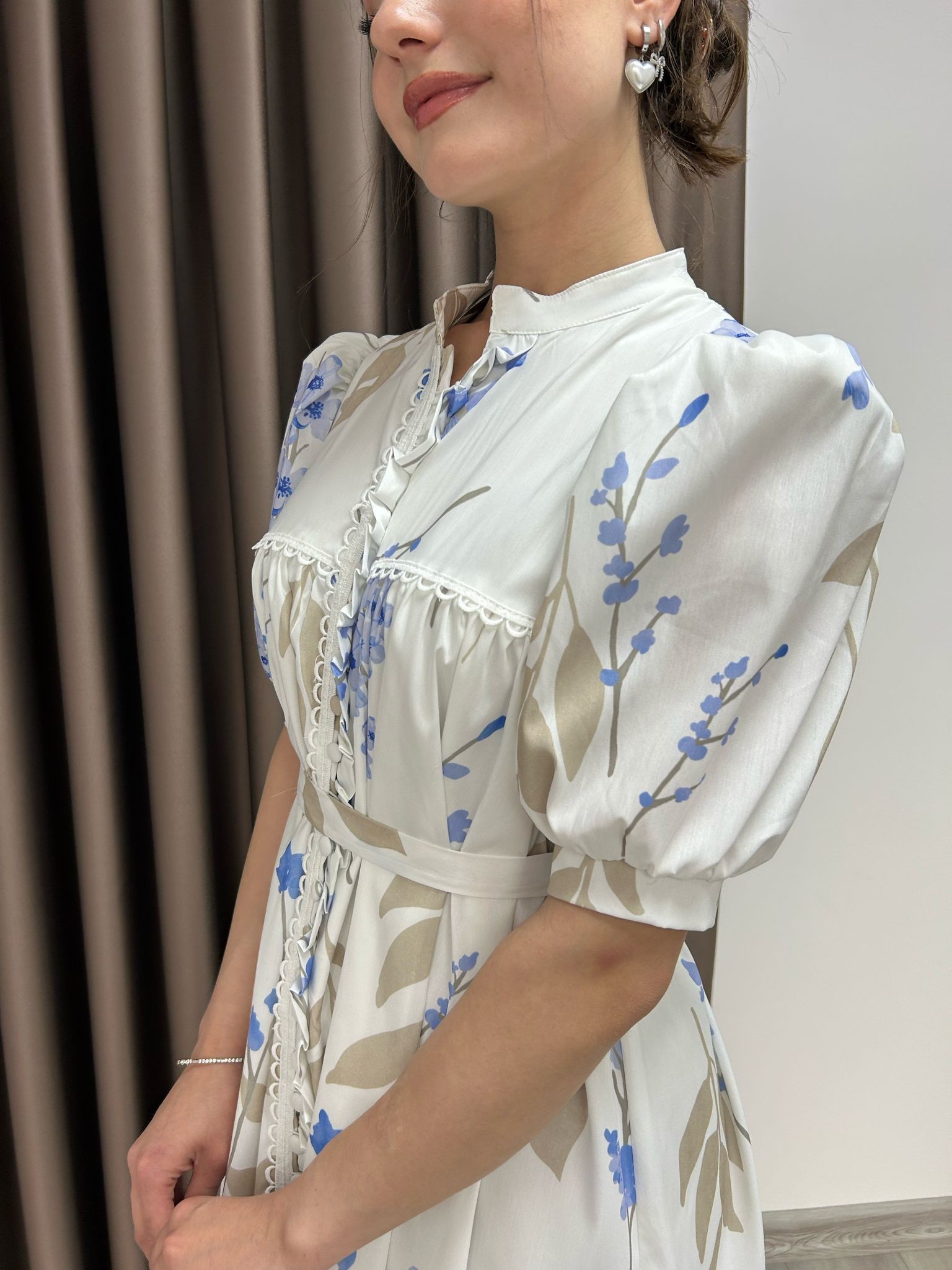 Poplin Desenli Elbise