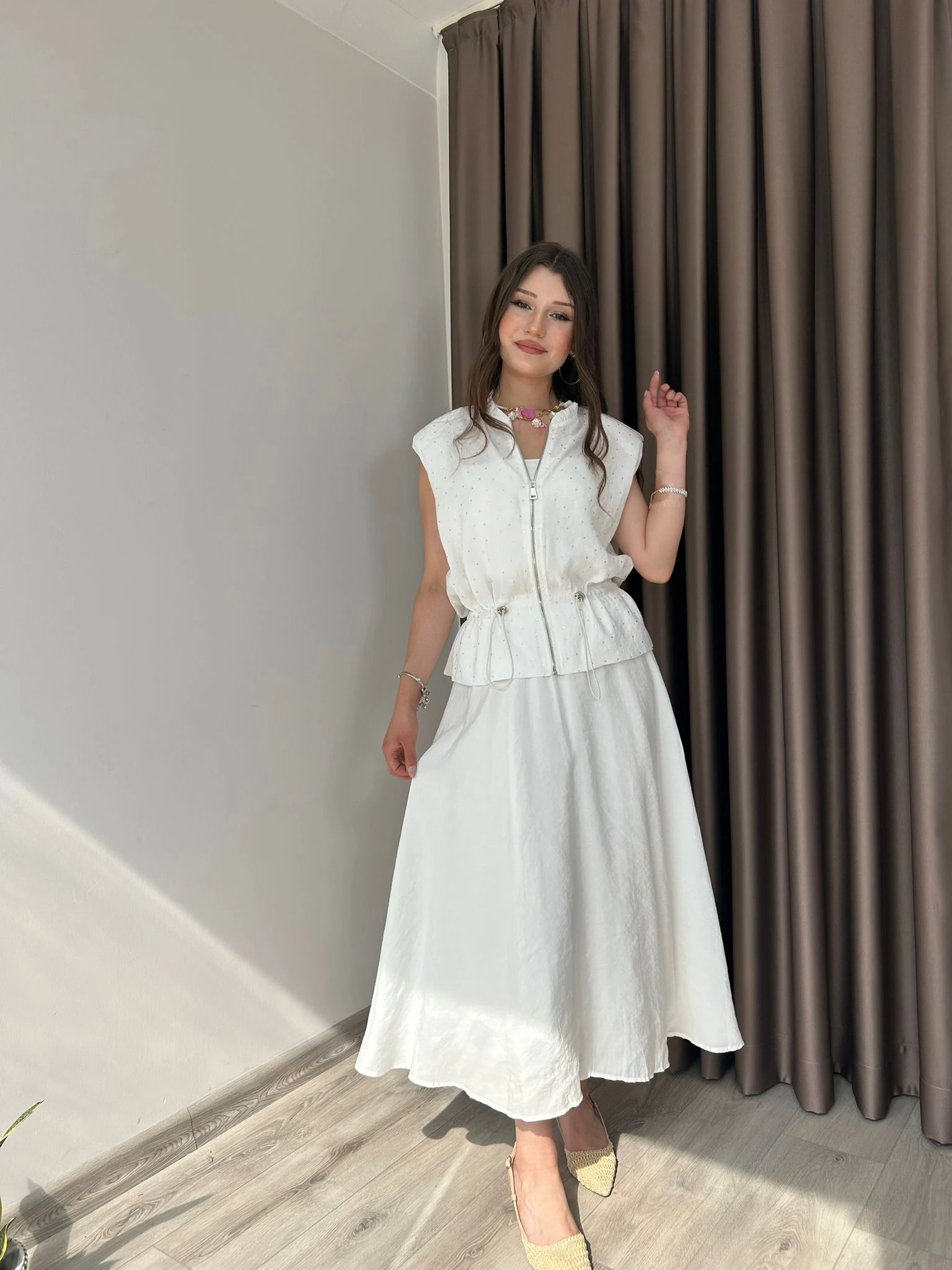 TAŞLI YELEK ETEK TAKIM