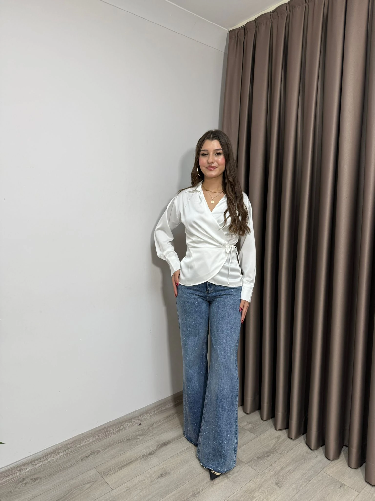 TAŞLI PALAZZO KOT PANTOLON