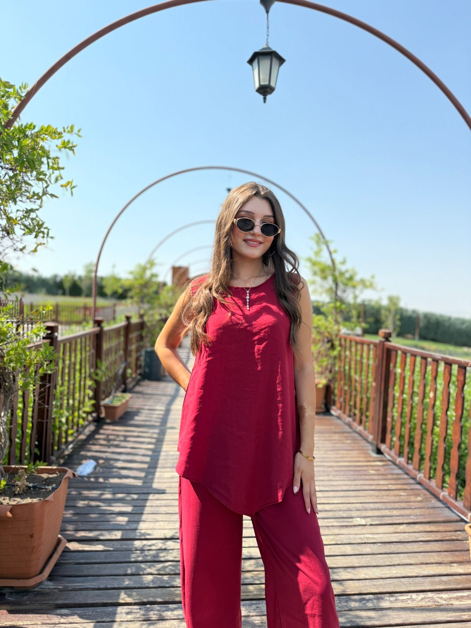 ASİMETRİK BLUZ PANTOLON TAKIM