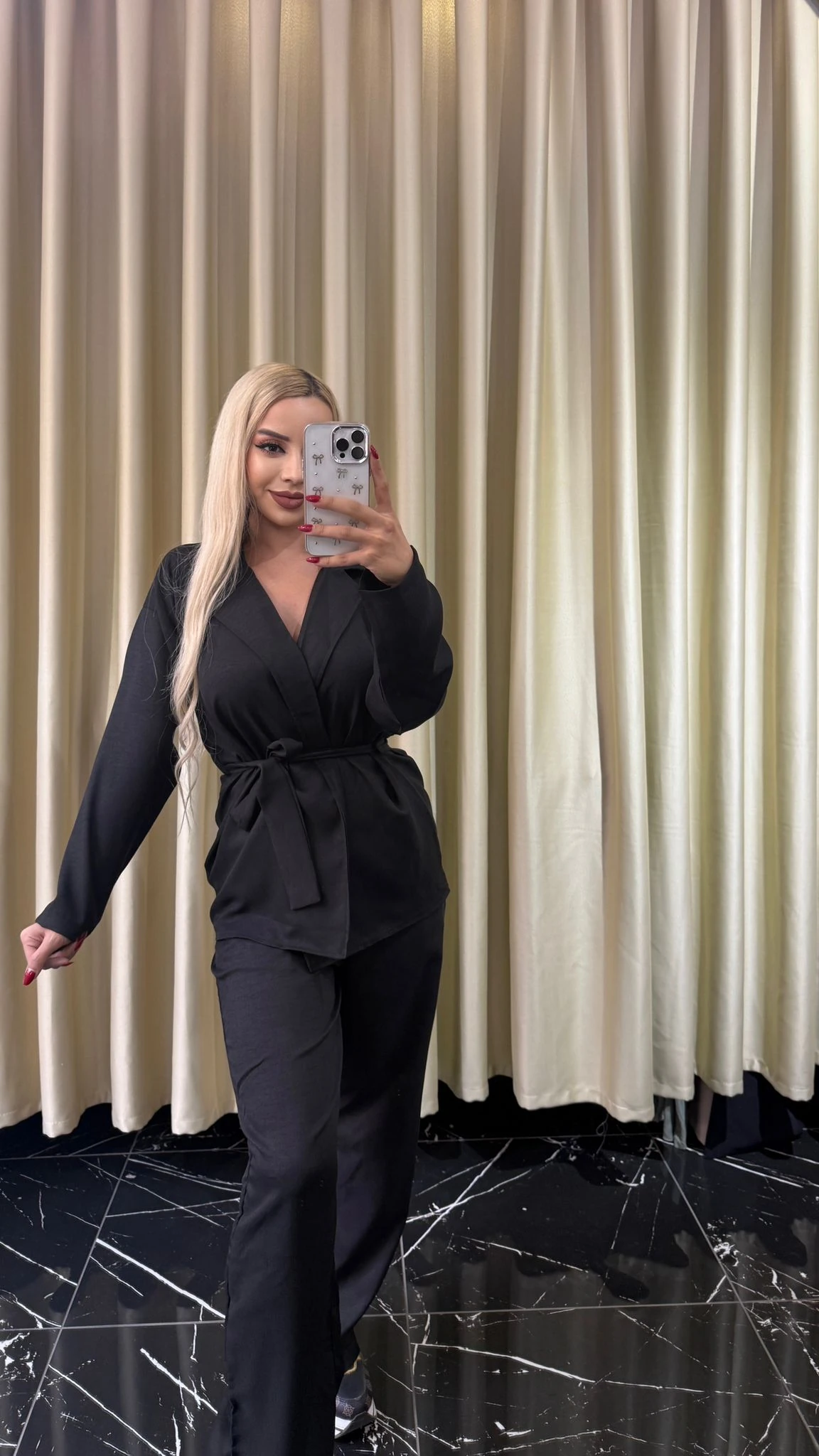 SENNA BAĞLAMALI KETEN TAKIM