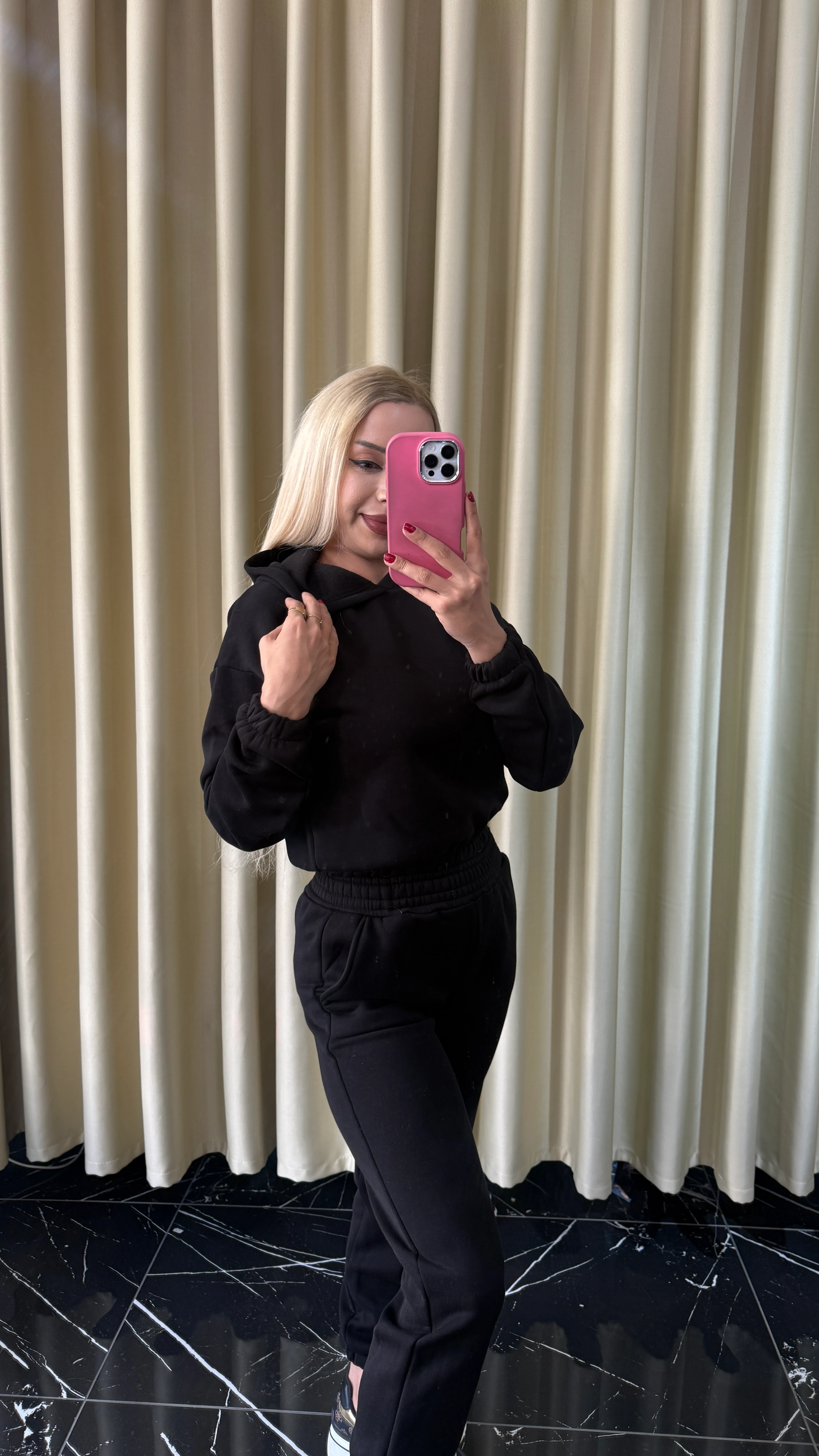 1 Alana 1 Bedava ❤️ 3 İplik Şardonlu Kapşonlu Eşofman Takımı