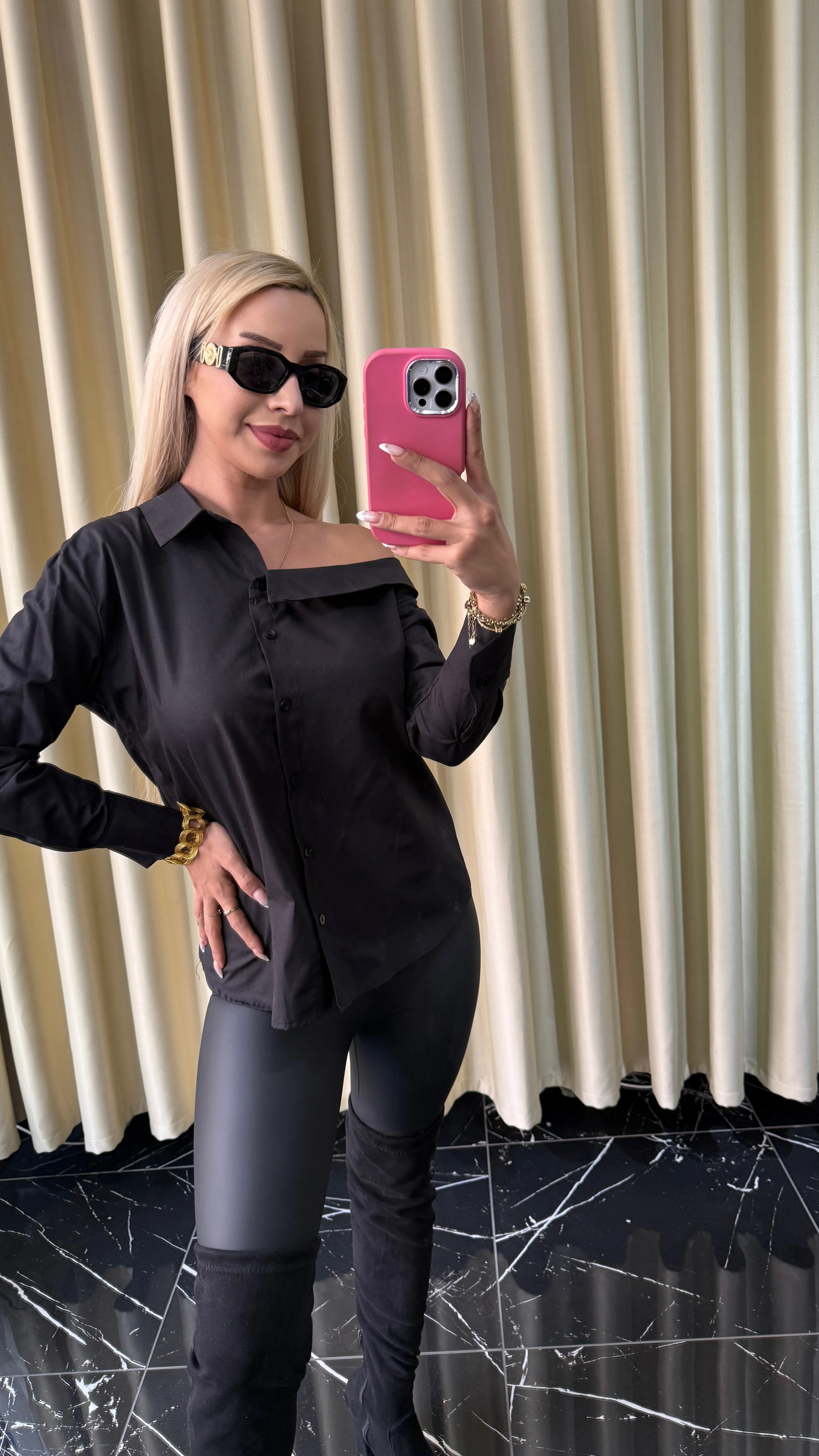 ZRA YANDAN BAĞLAMALI SATEN BLUZ