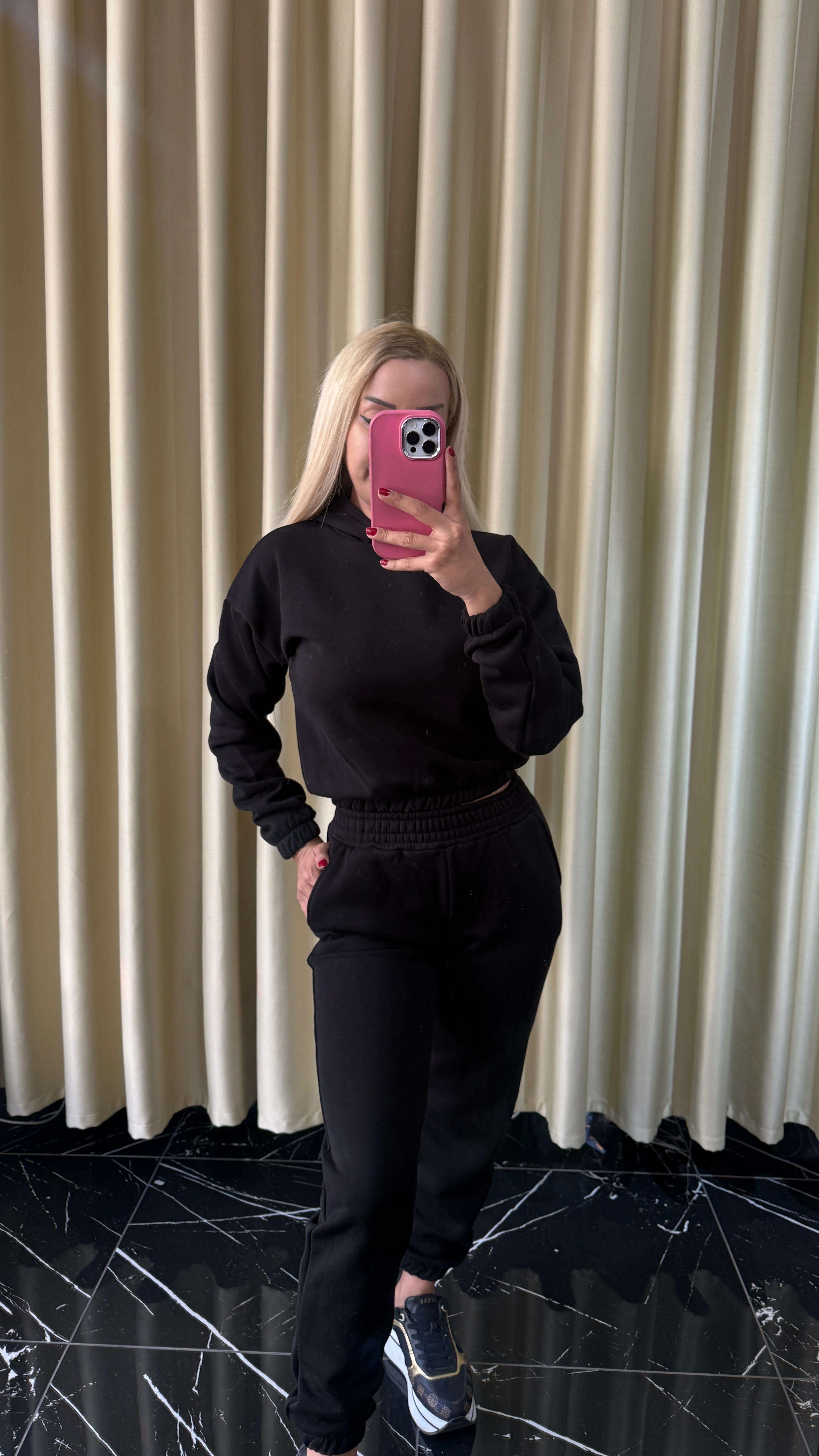 1 Alana 1 Bedava ❤️ 3 İplik Şardonlu Kapşonlu Eşofman Takımı