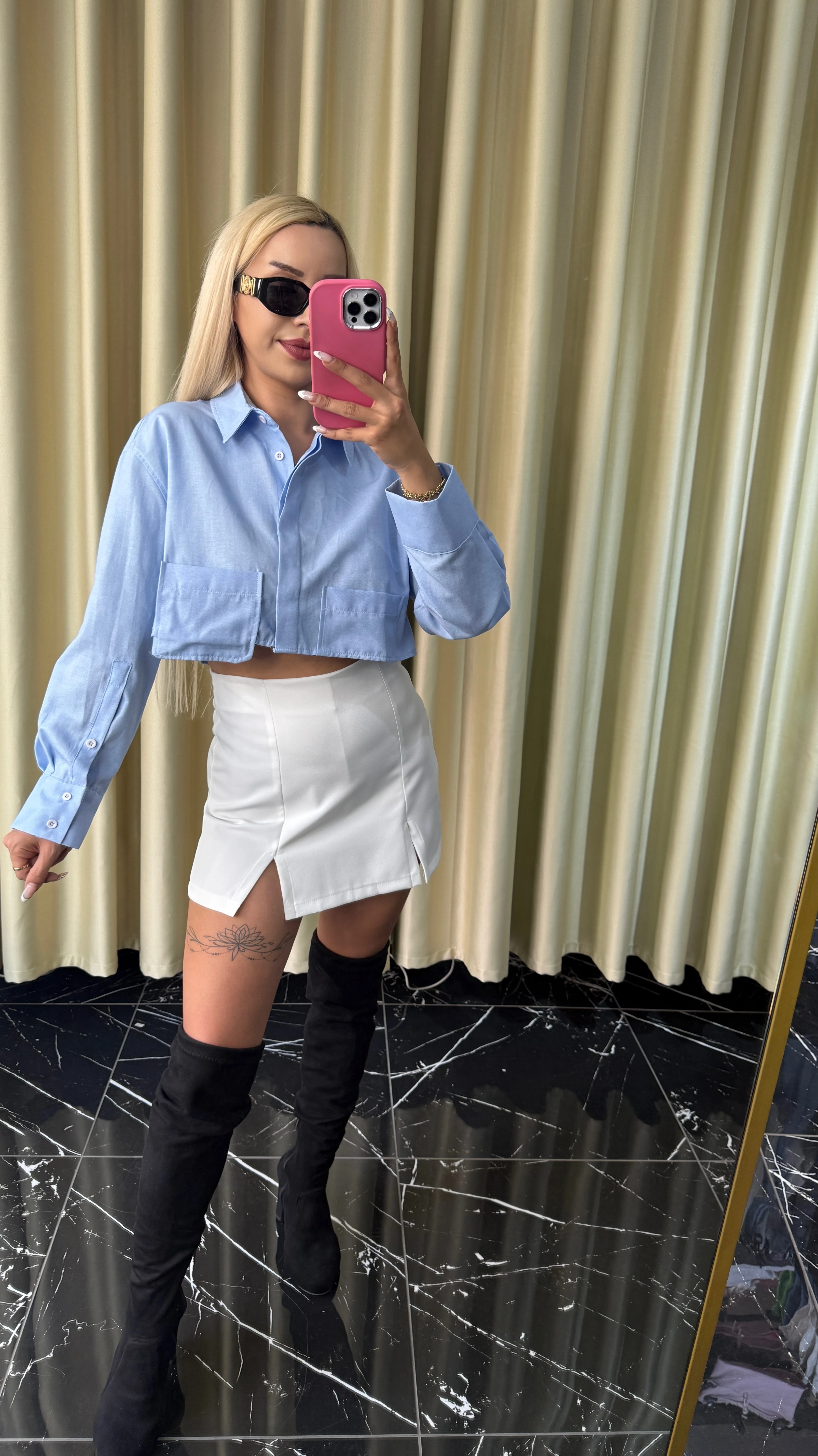 CROP GÖMLEK (%100 Pamuk)