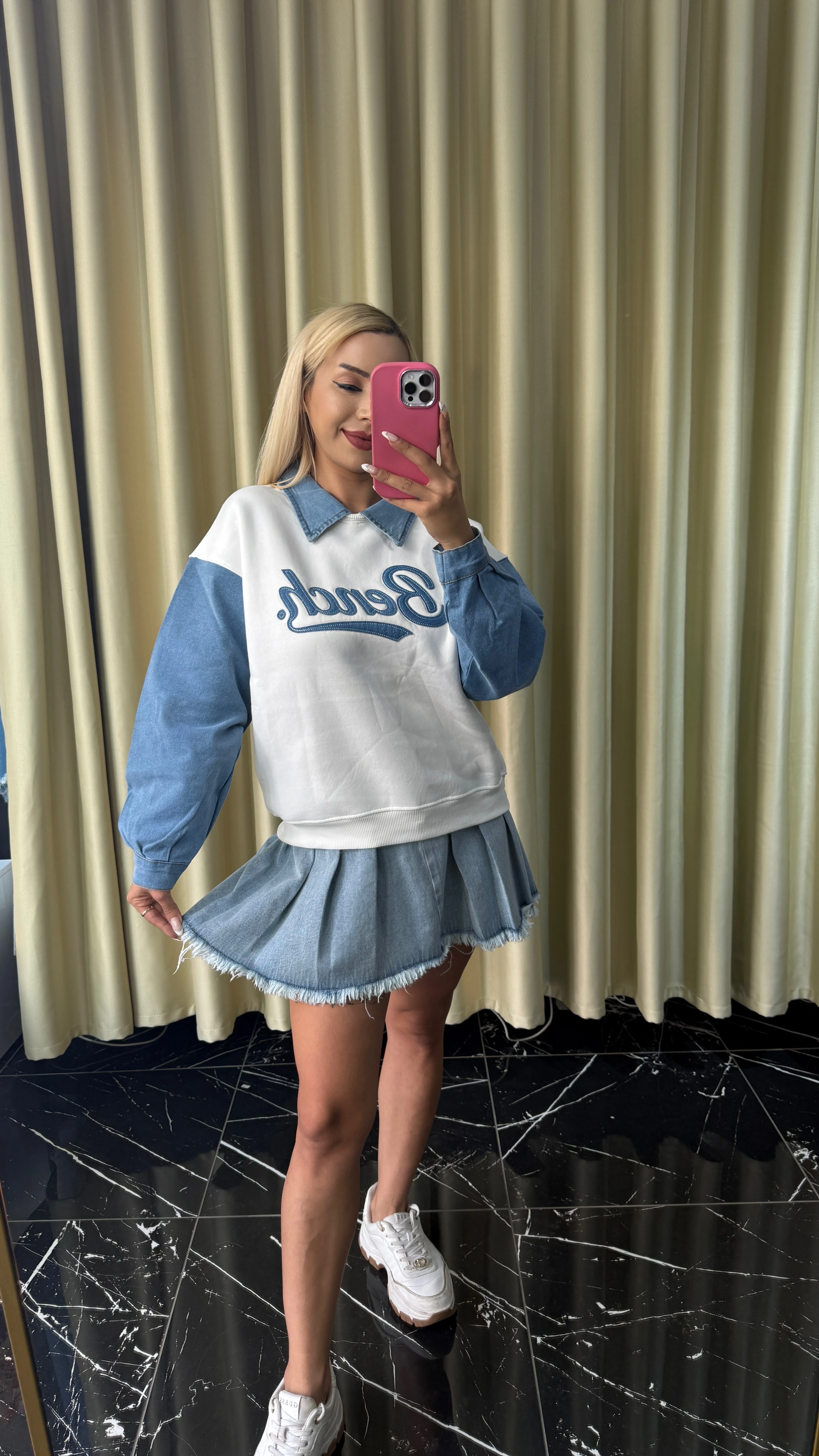 KOT DETAYLI ÜÇ İPLİK SWEAT