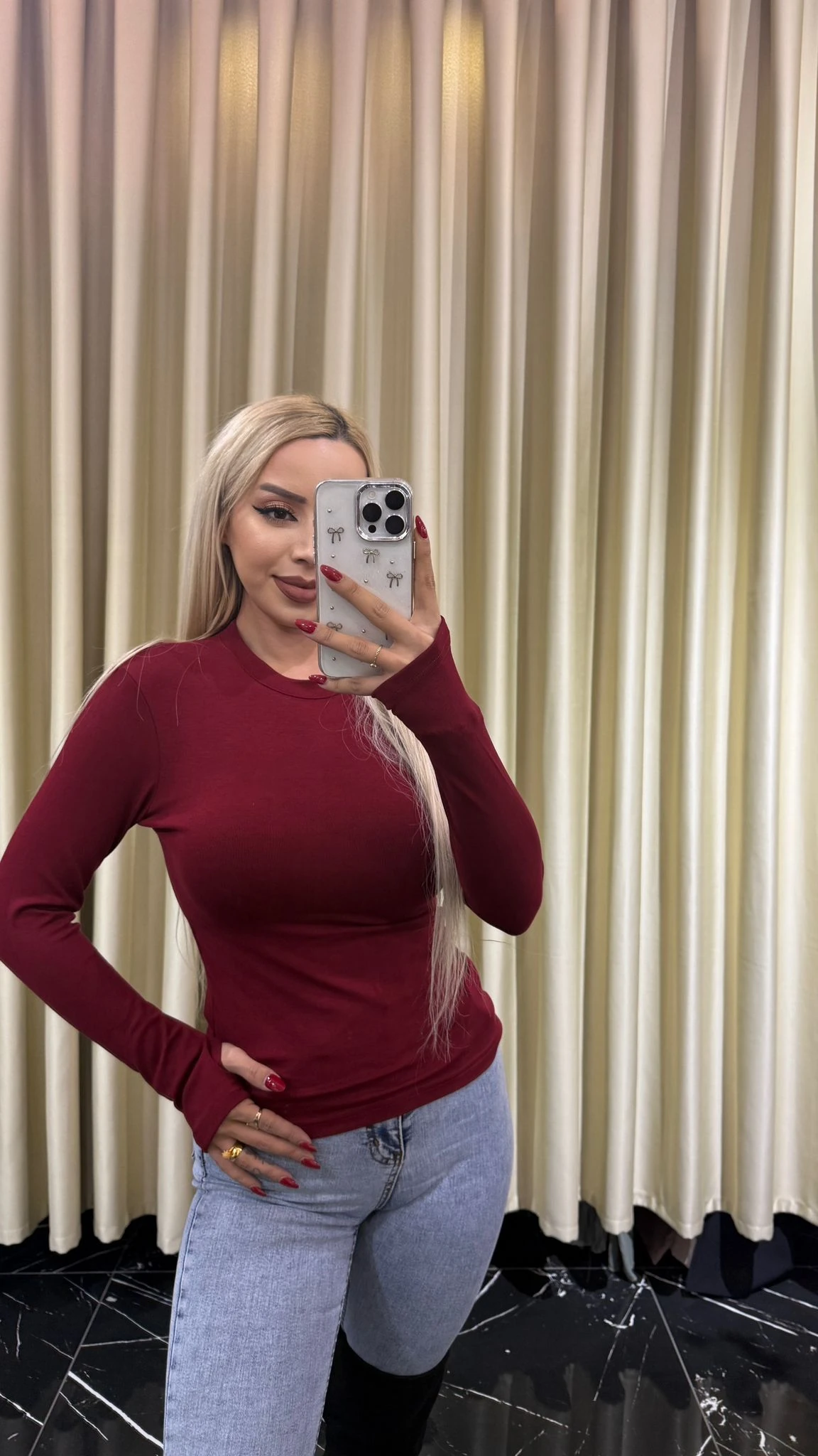 OYSHO PARMAK GEÇME DETAYLI BLUZ