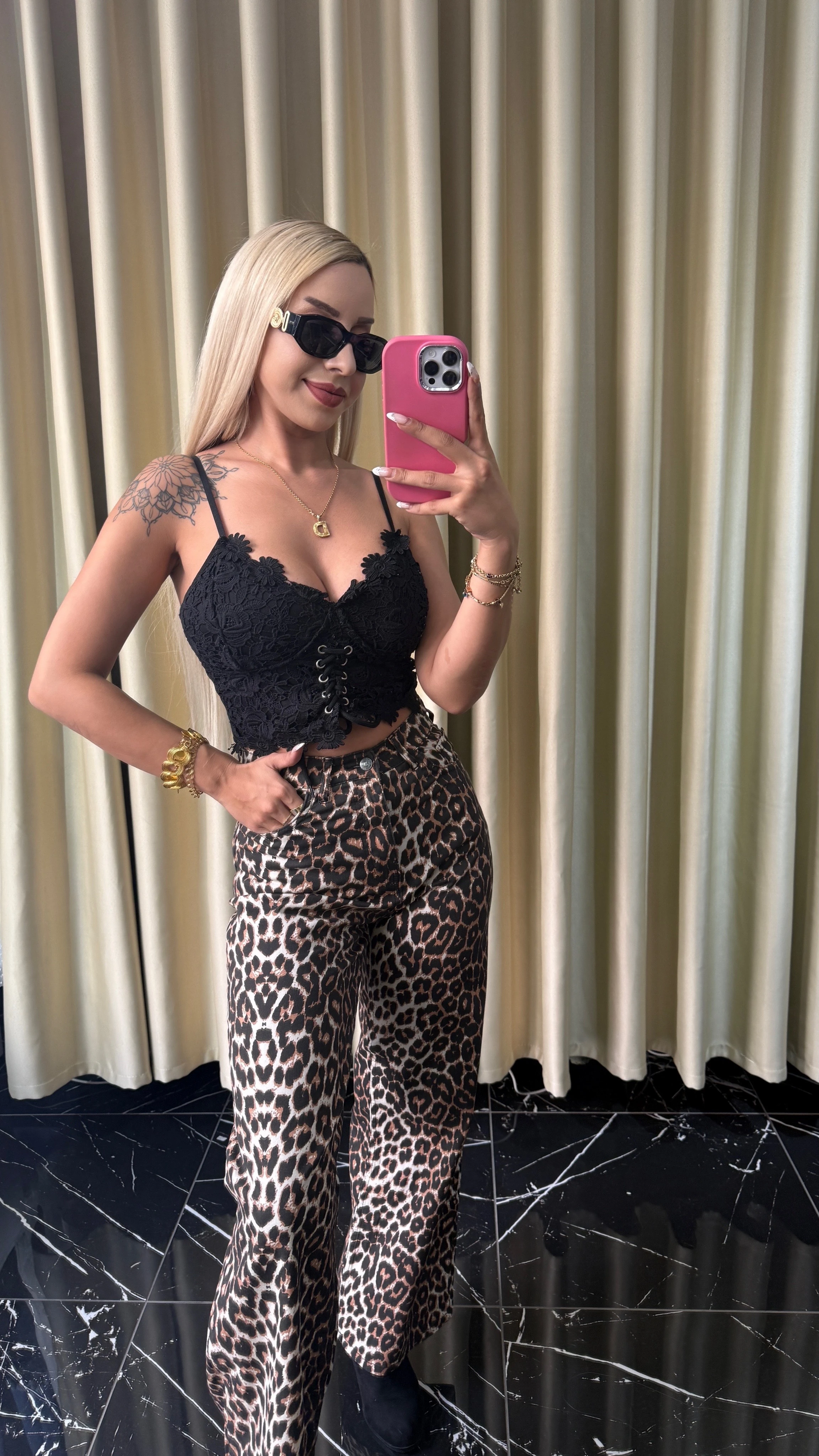 LEOPAR DESENLİ PANTOLON