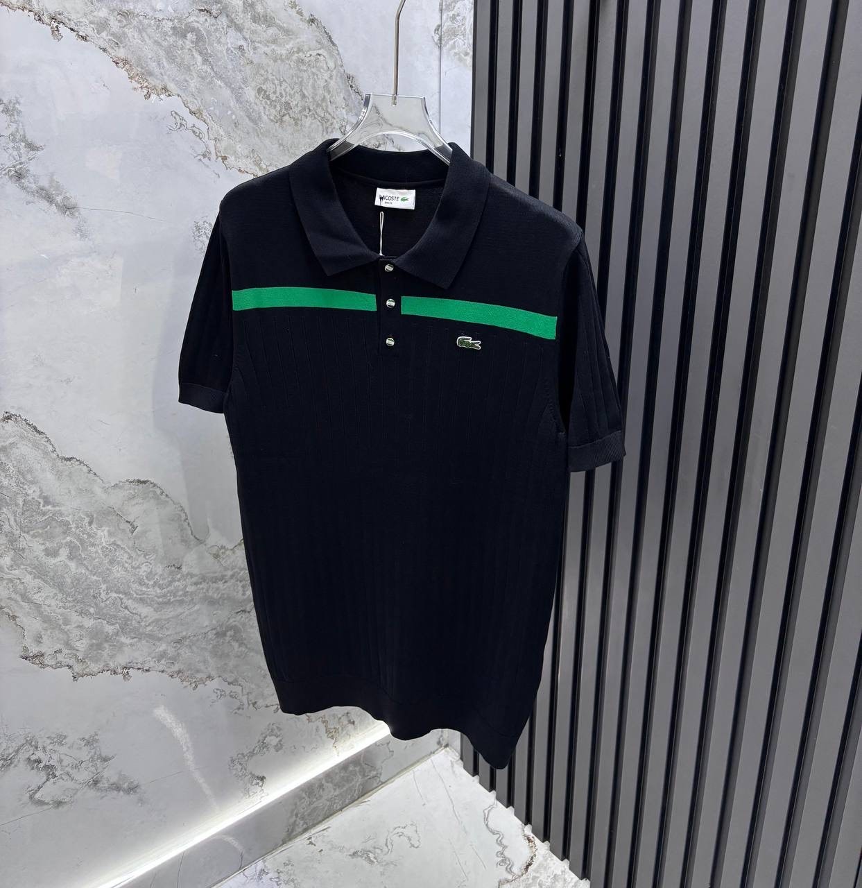 LACOSTE SİYAH RENK POLO YAKA T-SHİRT