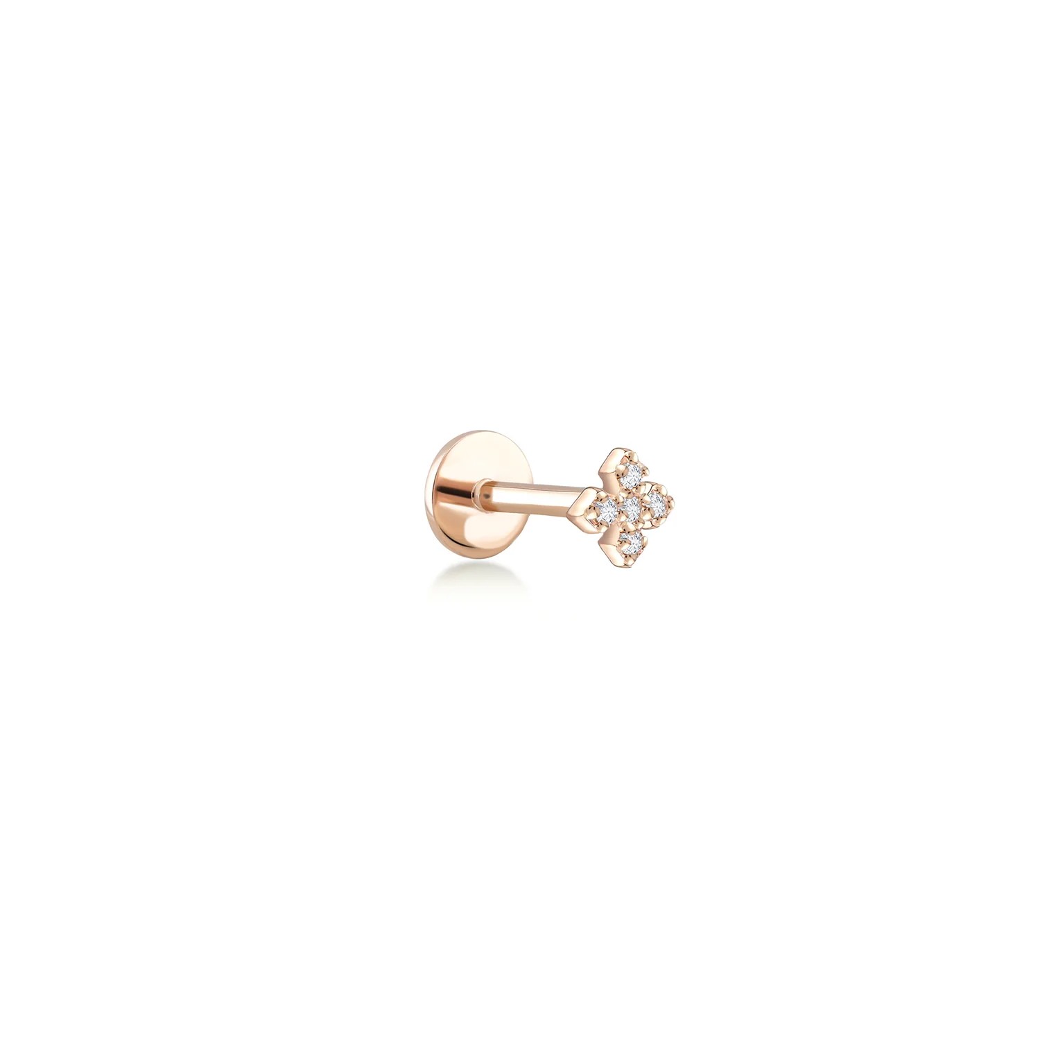 0.03 ct Mini Desenli Pırlanta Piercing