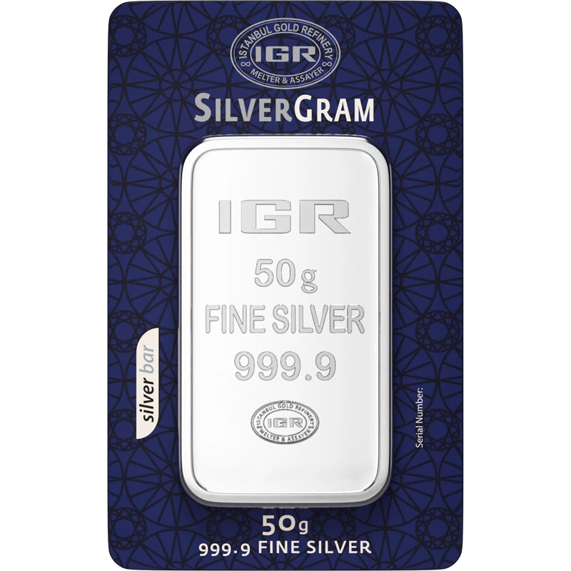 50 Gram Külçe Gümüş