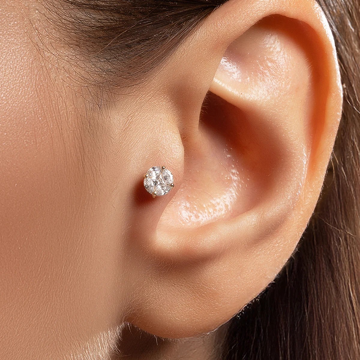 İkonik Karma Pırlanta Piercing