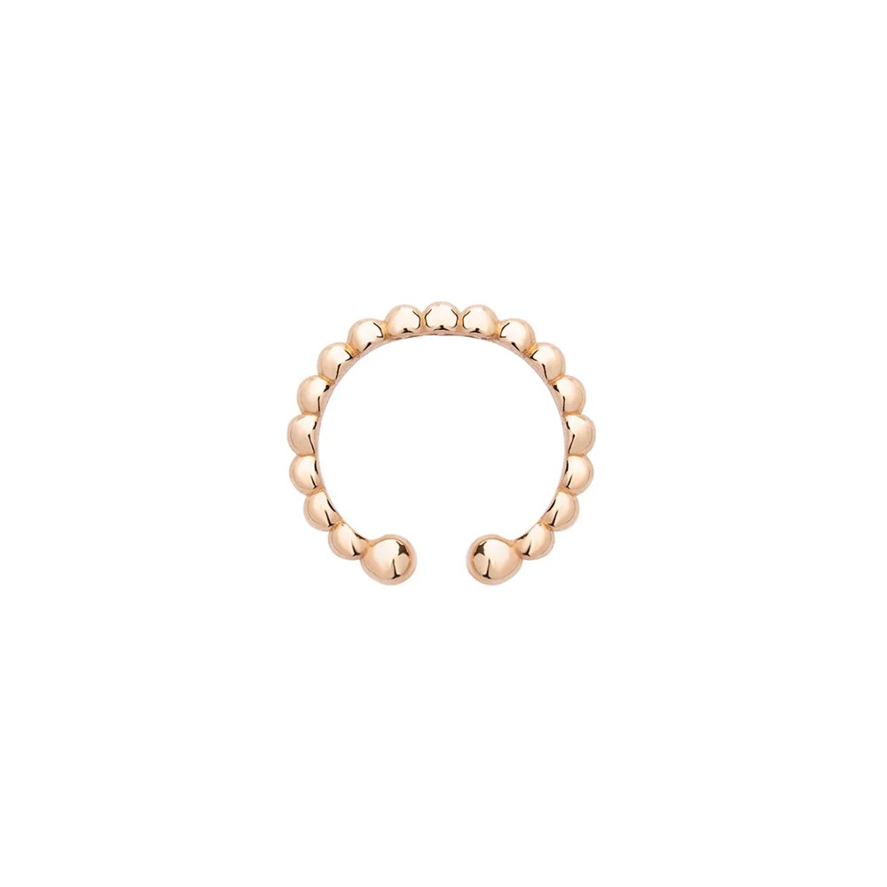 Altın Toptop Sıkıştırmalı Halka Earcuff