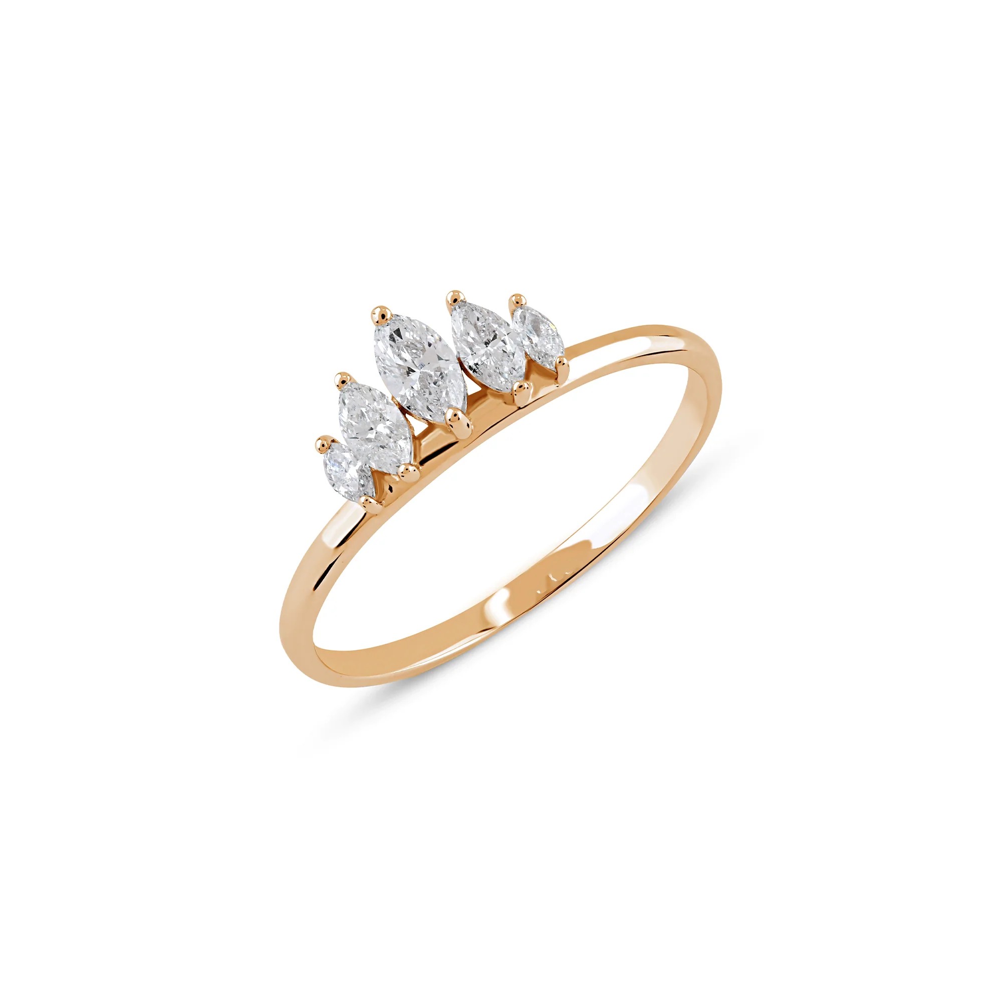 0.40 ct Simetrik Markiz Form Pırlanta Yüzük