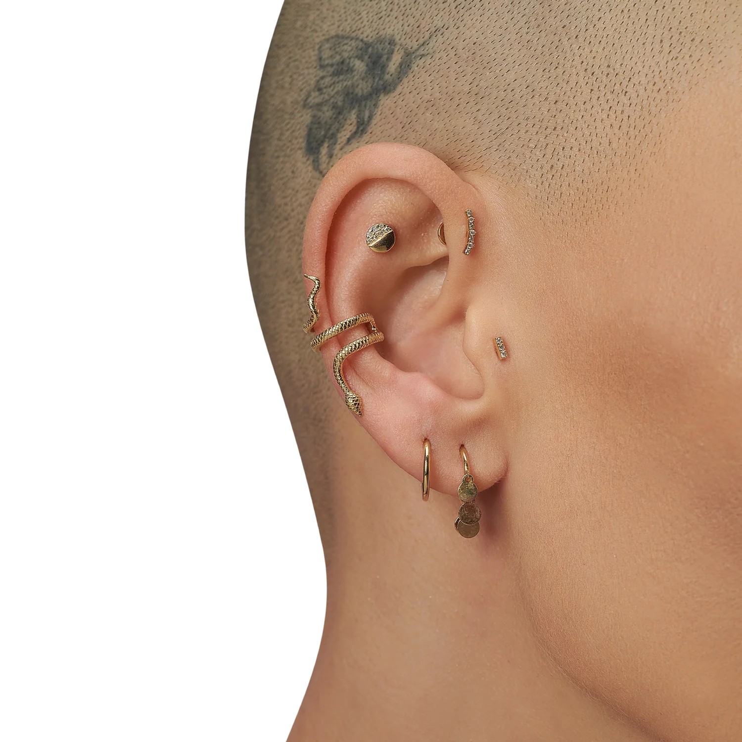 3 Taş Pırlanta Piercing