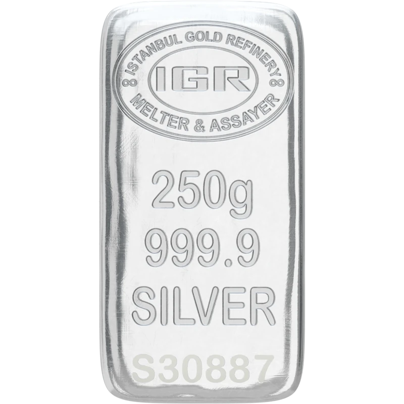 250 Gram Külçe Gümüş