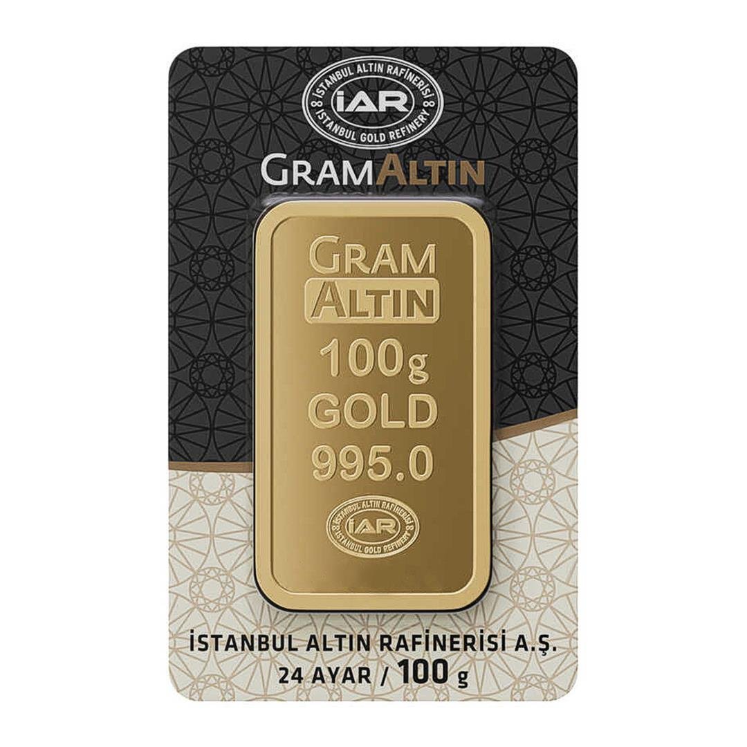 100 gr 24 Ayar Gram Külçe Altın