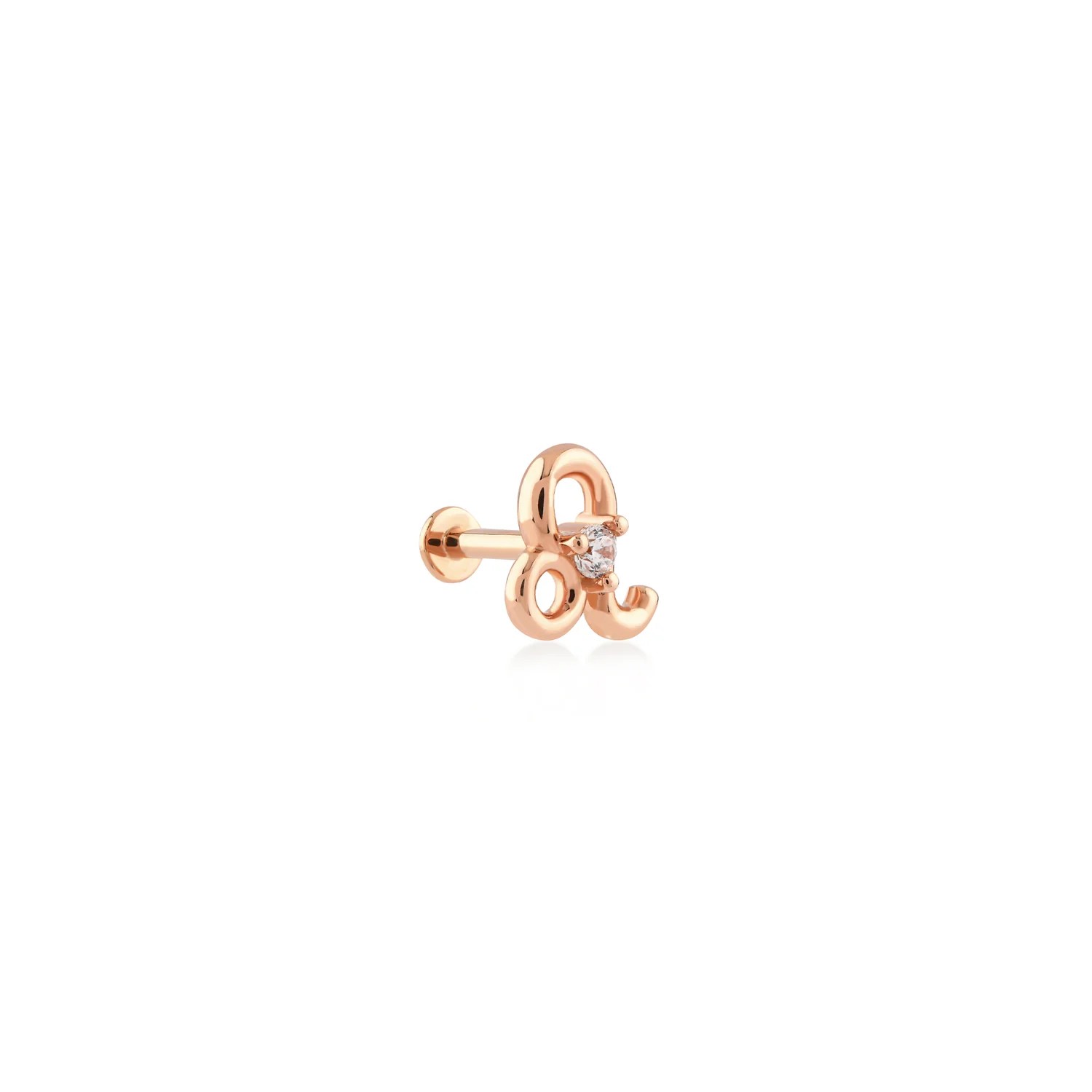 Scorpio Akrep Burcu Taşlı Altın Piercing