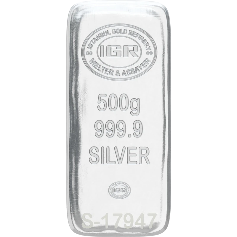 500 Gram Külçe Gümüş