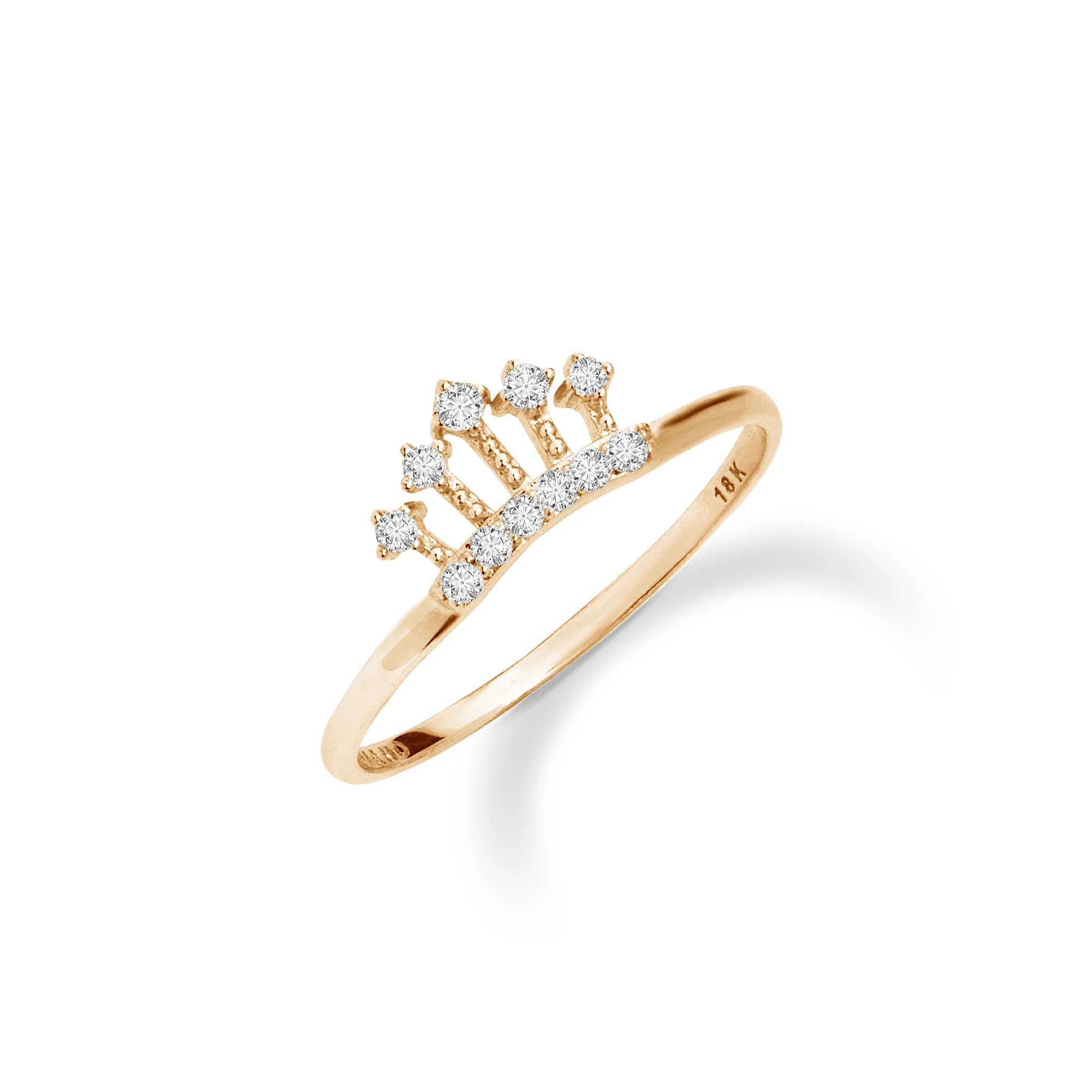 0.08 ct Kraliçe Tacı Pırlanta Yüzük
