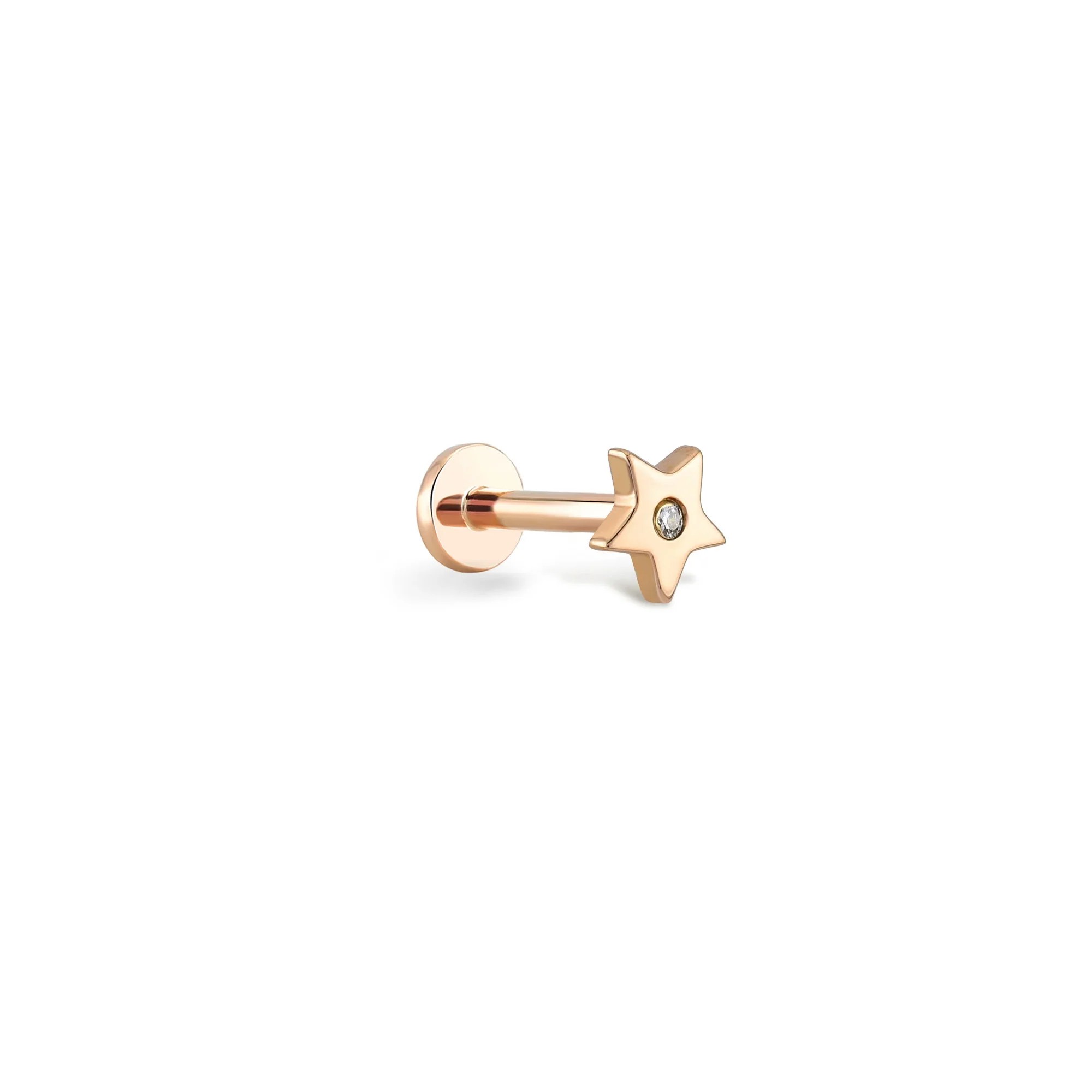 Yıldız Tek Pırlanta Piercing