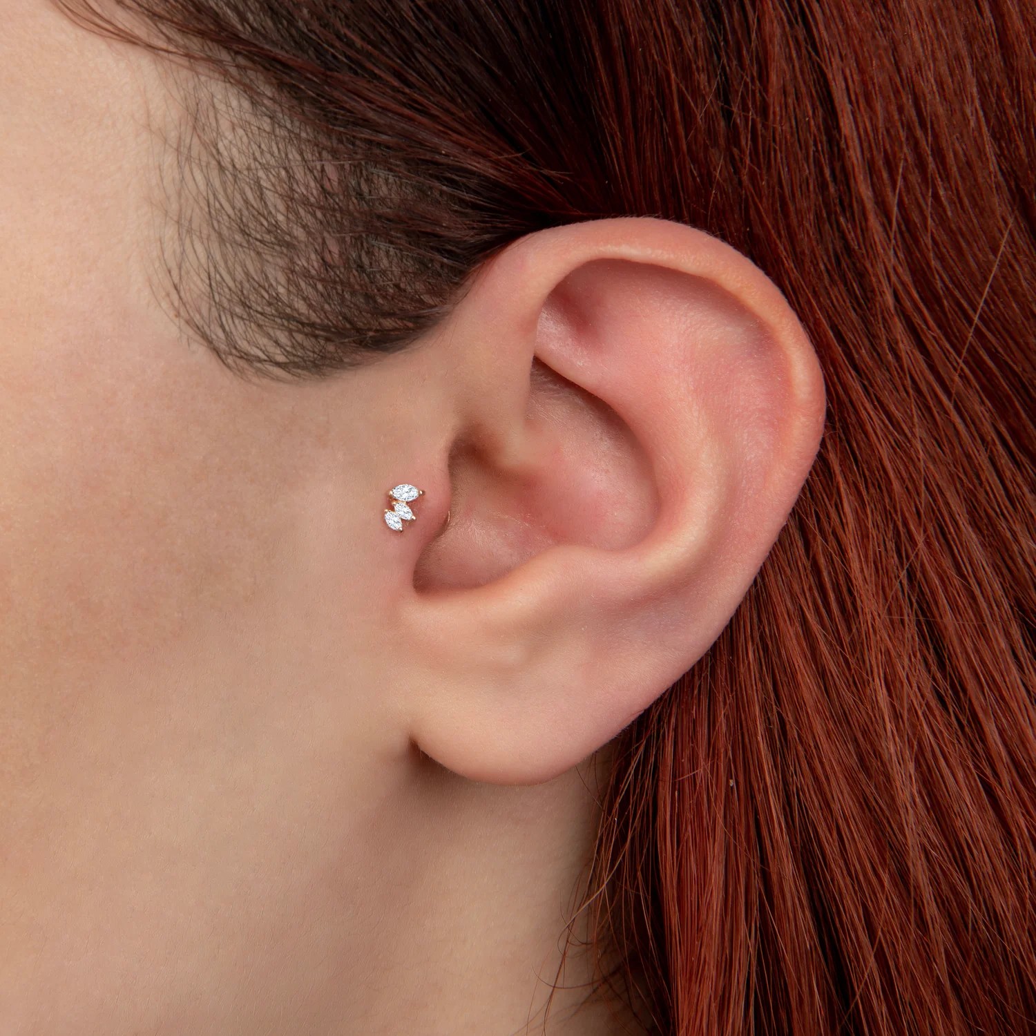 3 Sıra Markiz Pırlanta Piercing