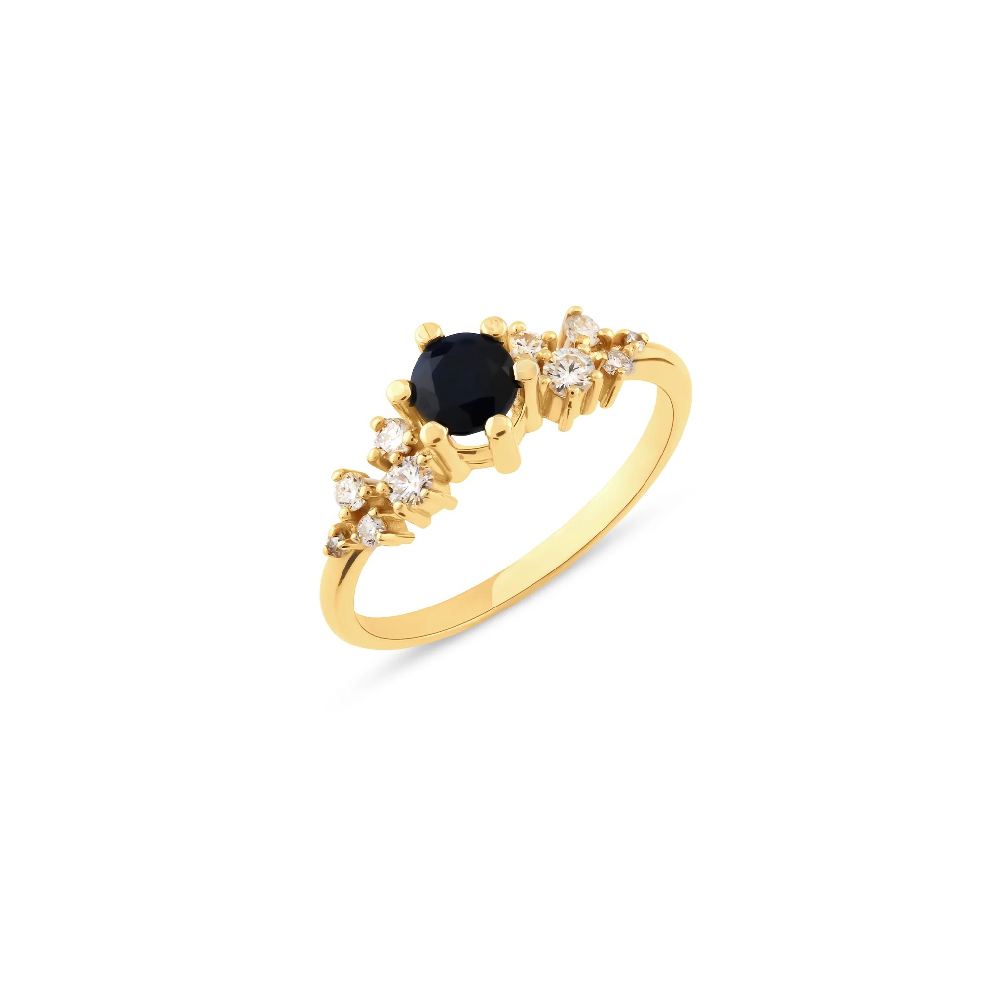 Safir Taşlı 0.25 ct Pırlanta Yüzük
