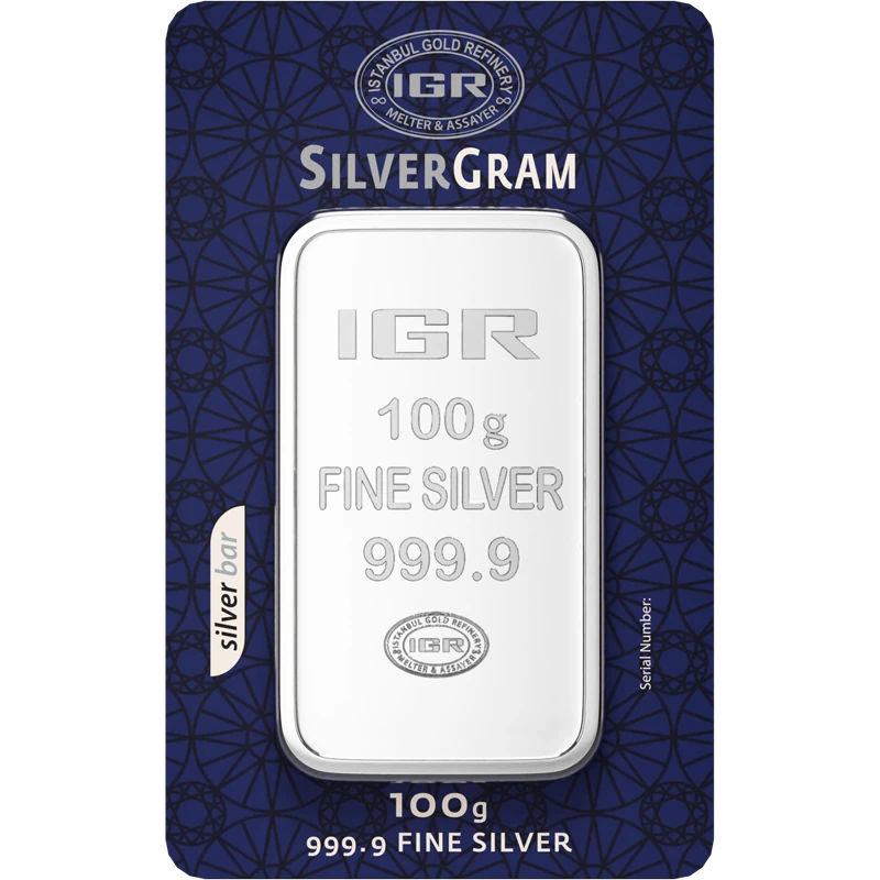 100 Gram Külçe Gümüş