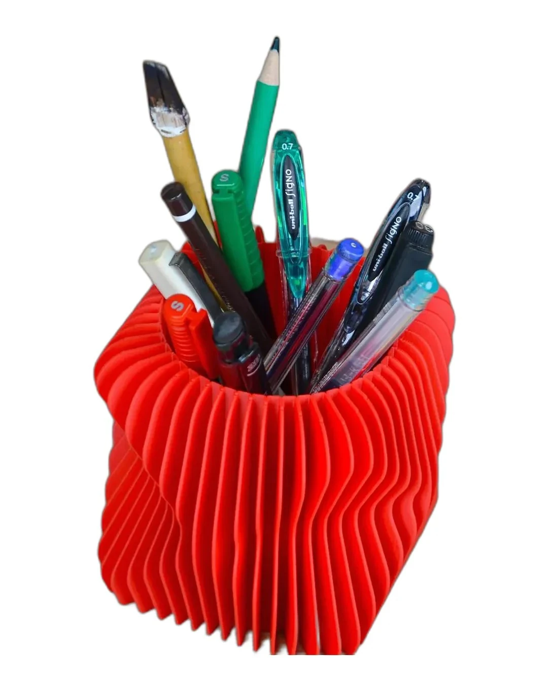 Geometrik Dalgalı Kalemlik / Makyaj Fırçalık 