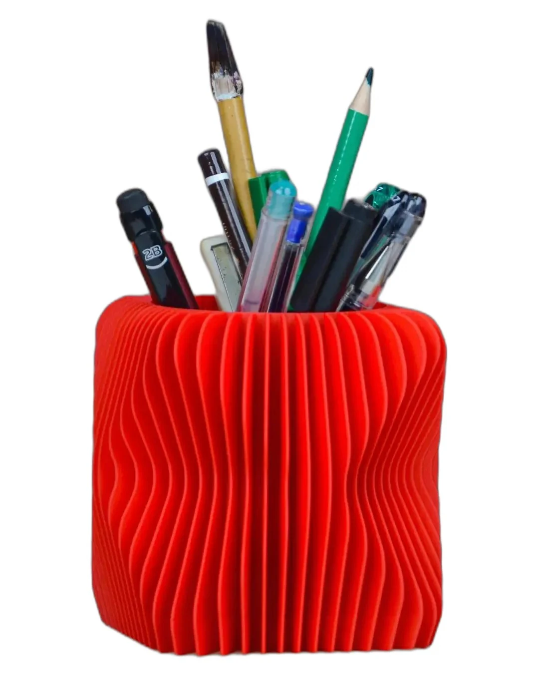 Geometrik Dalgalı Kalemlik / Makyaj Fırçalık 