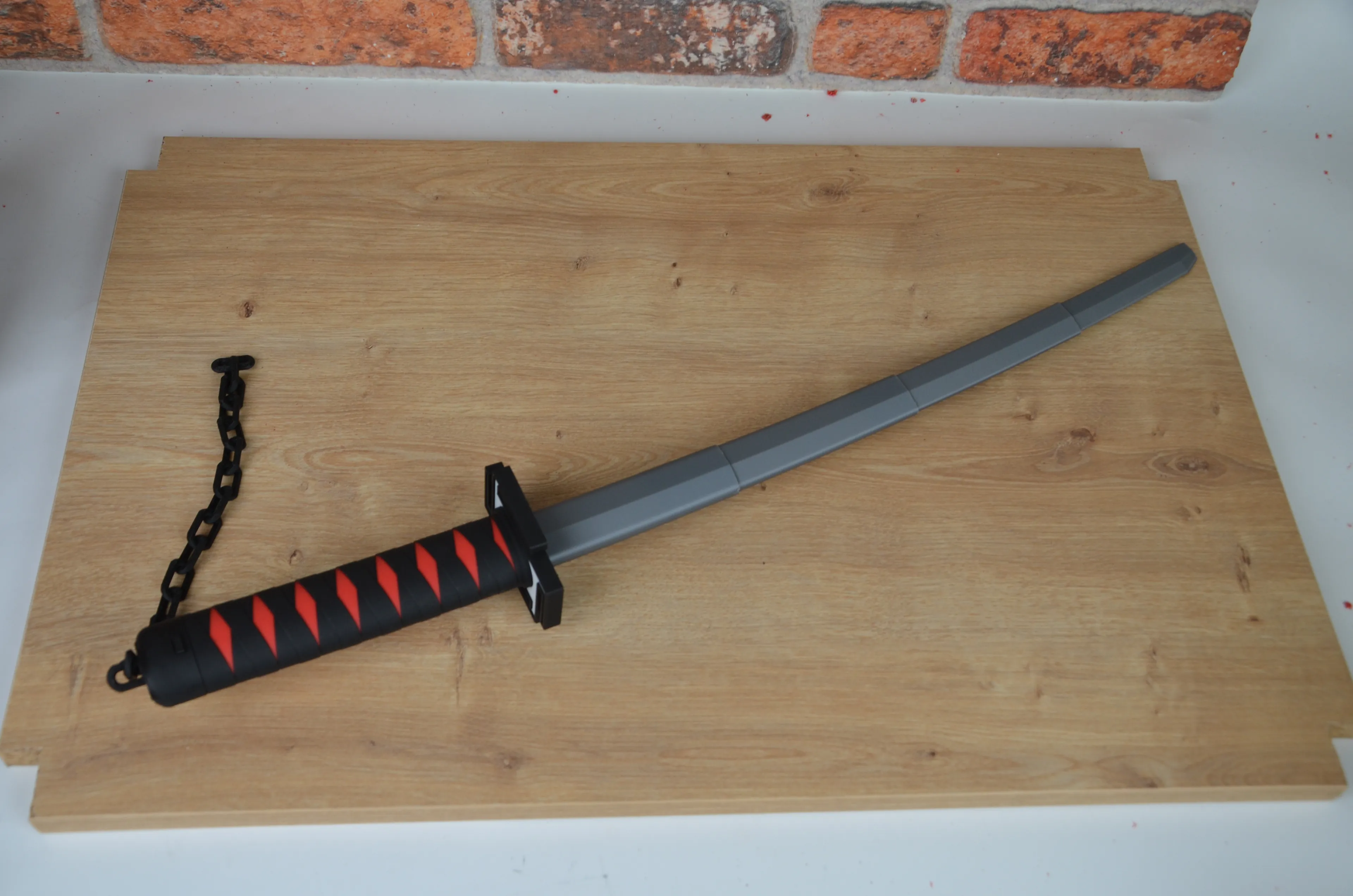 Bleach Ichigo Bankai Kılıcı Tensa Zangetsu - Anime Katana Modeli