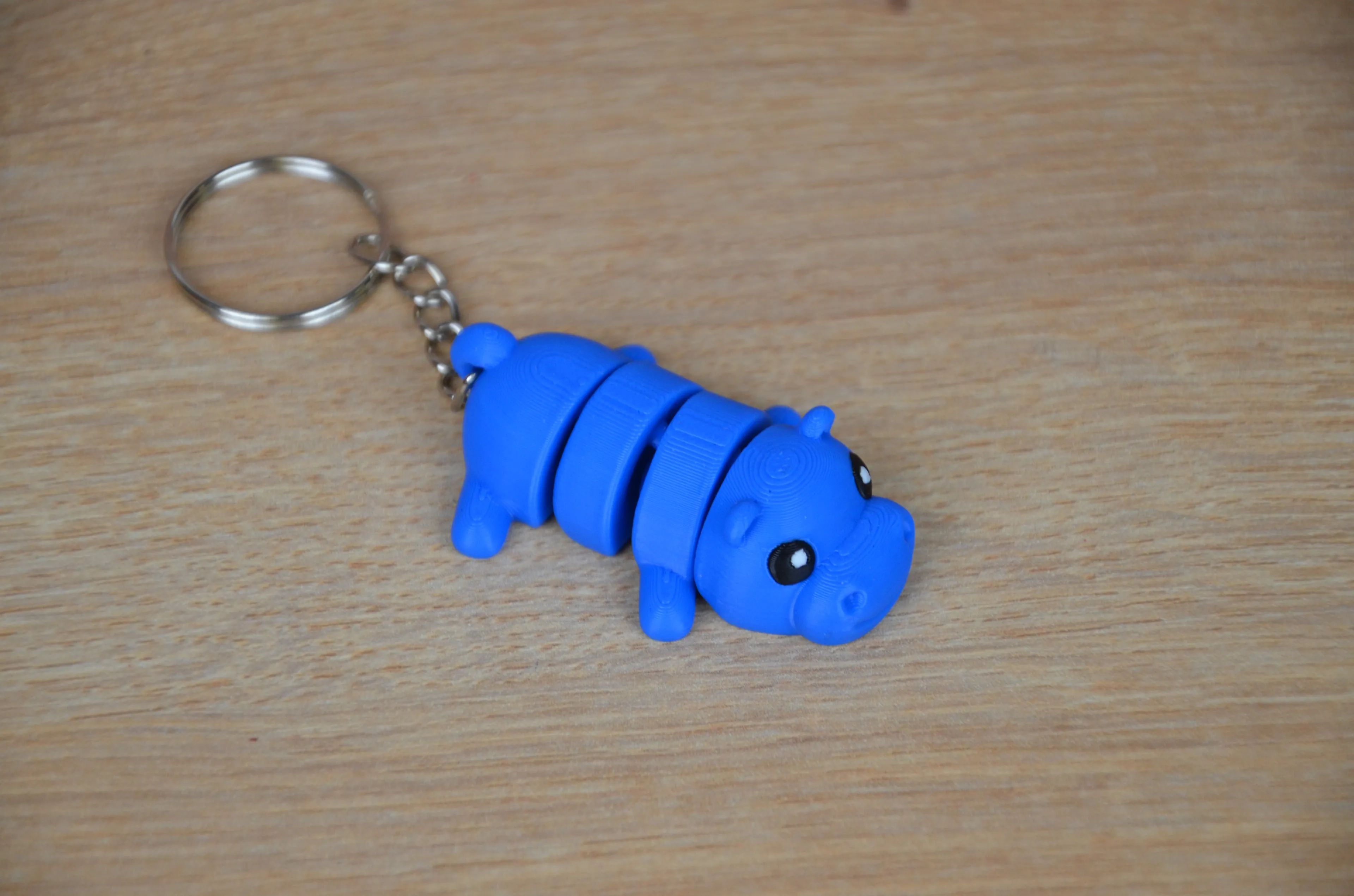 "Tombul Dostum" Mavi Su Aygırı - 3D Baskı Eklemli Stres Oyuncağı