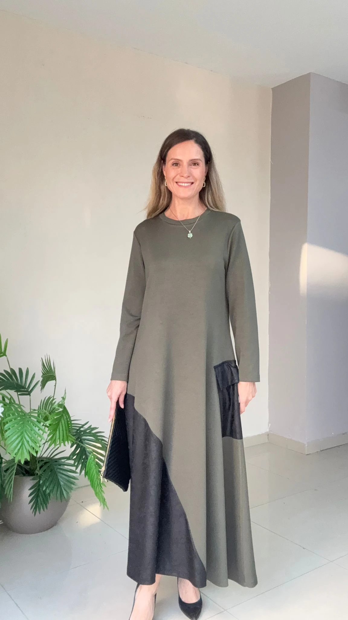 Varaklı Modal Elbise