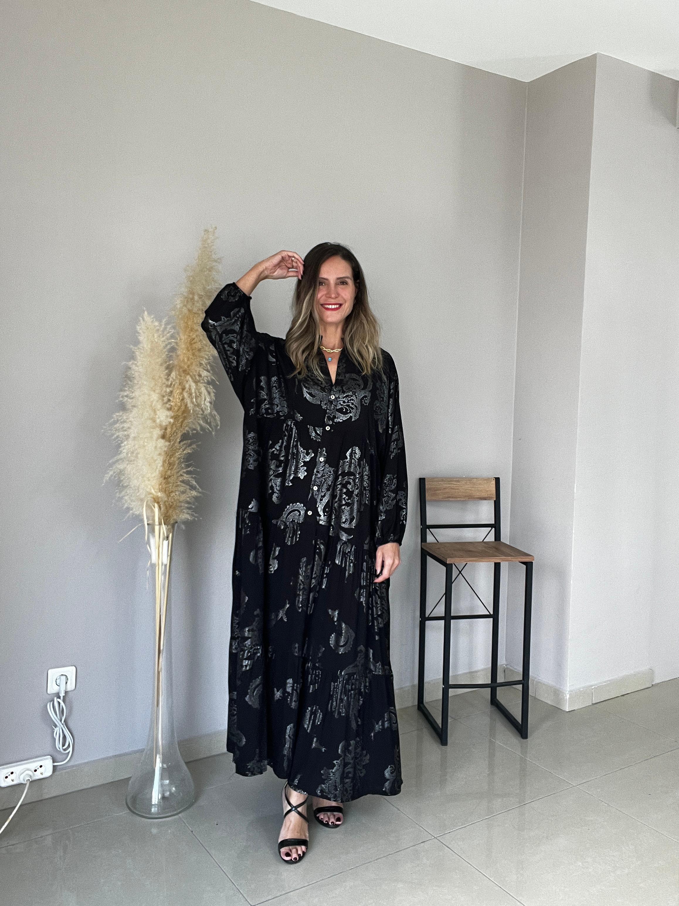 GÜmüş VArak Vİskon Elbise