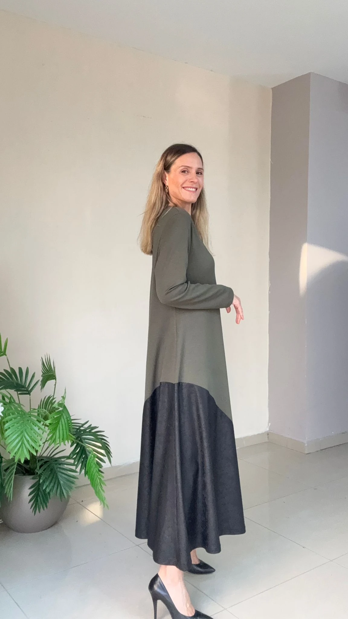 Varaklı Modal Elbise