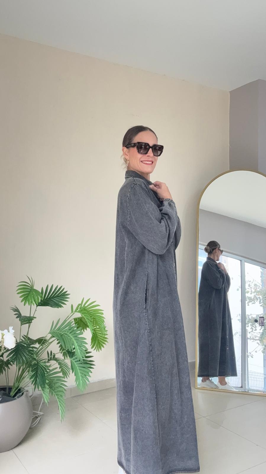 Cepli Kot Elbise - füme