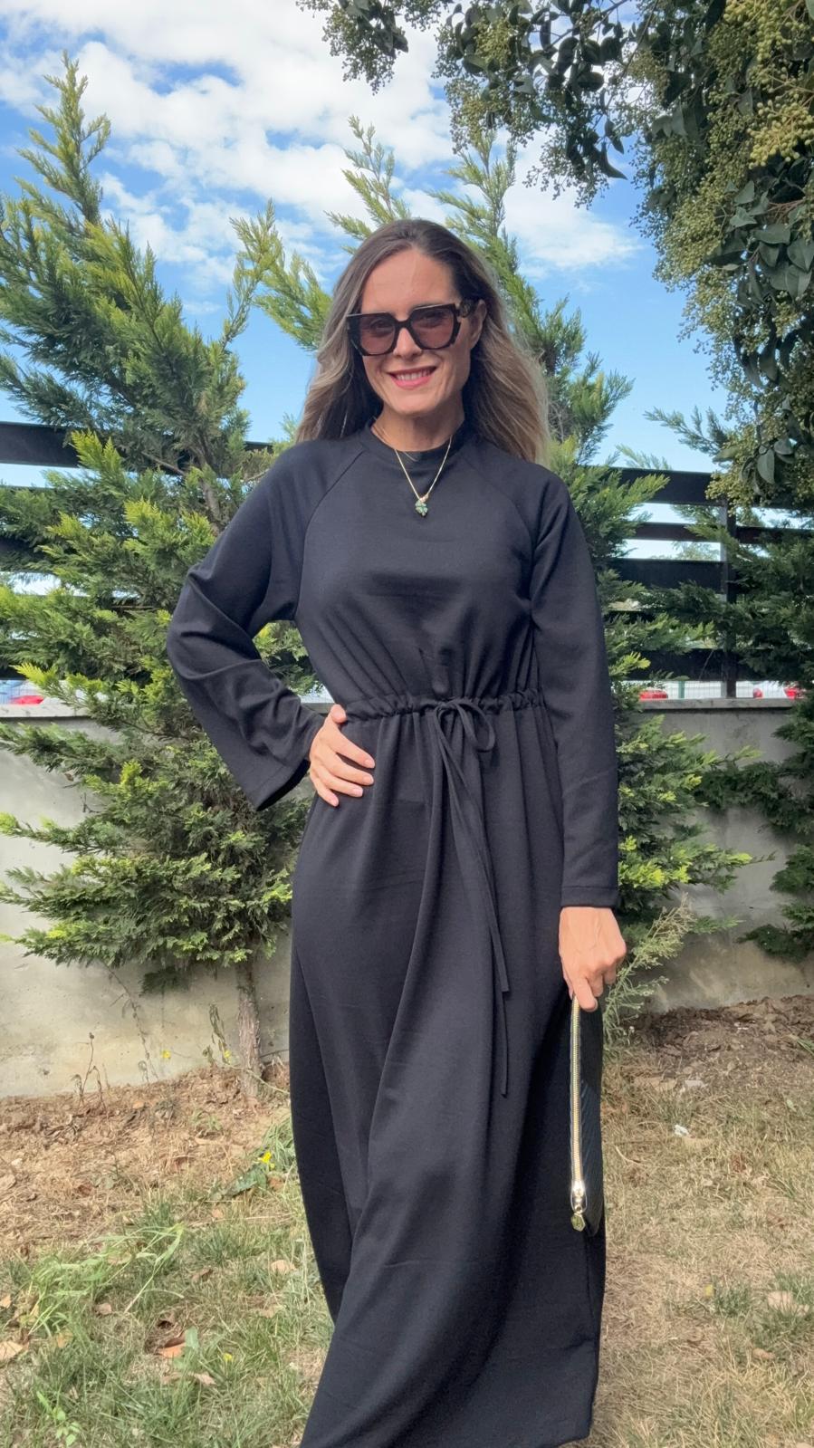 Oysho Uzun Elbise - siyah