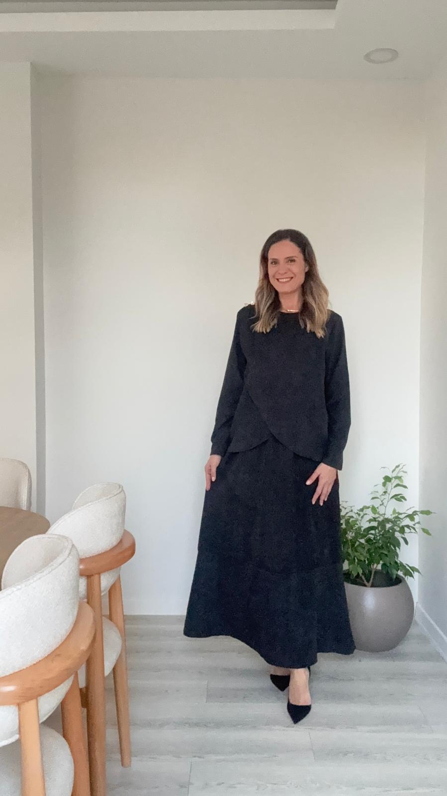 İthal Süet Tunikli Elbise