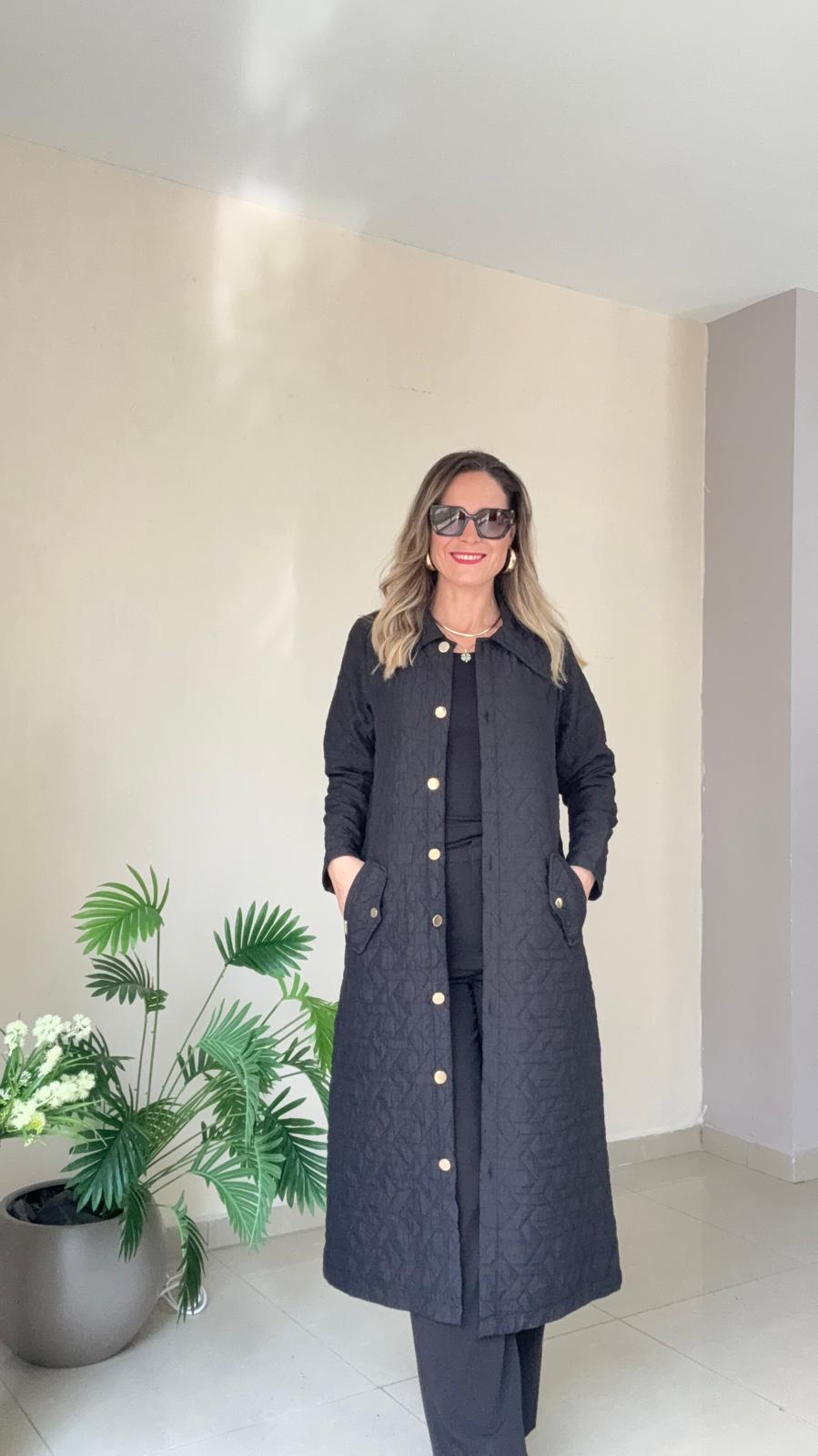 Yakalı Kapitone Mont