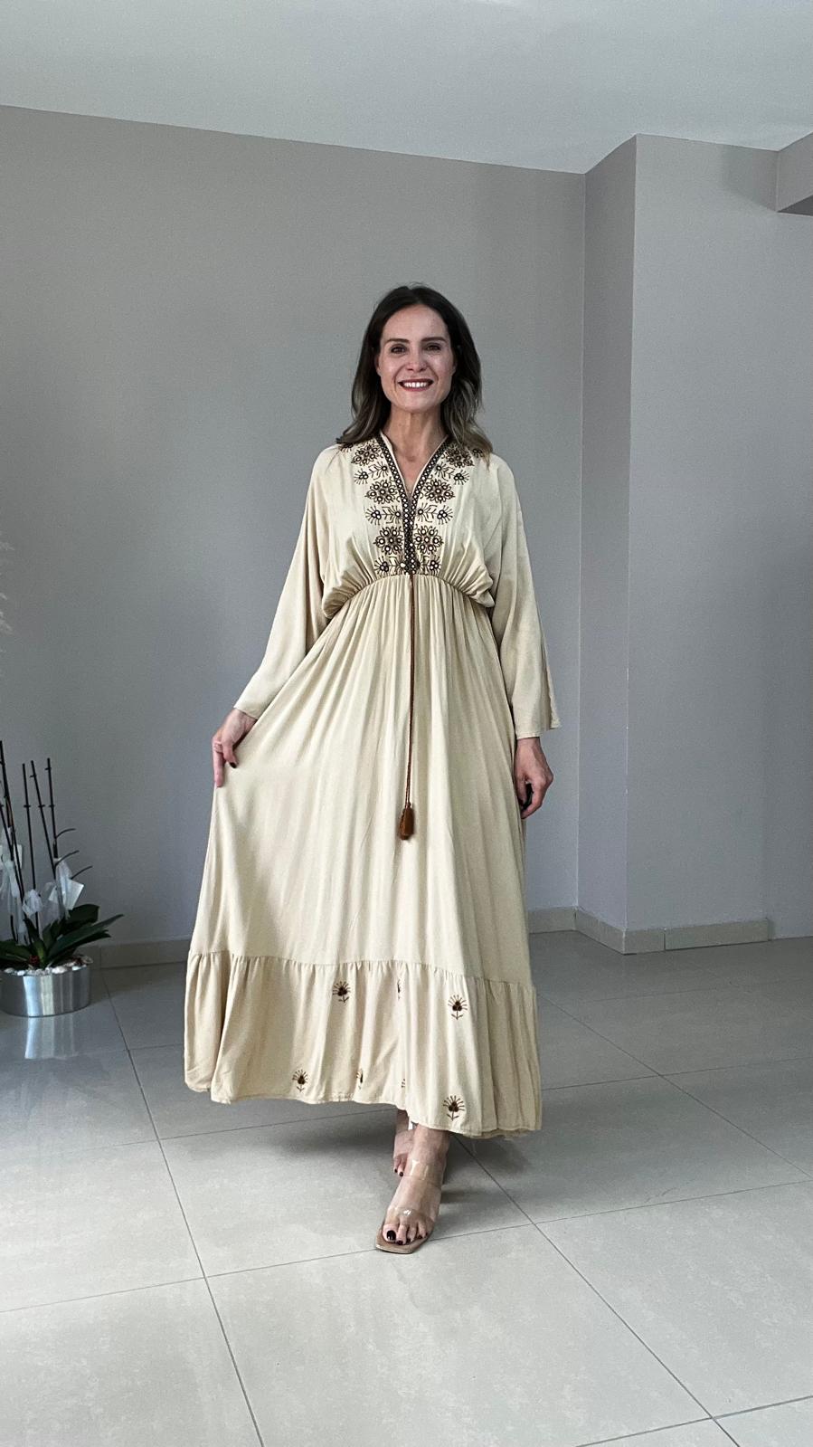 Aynalı Viskon Elbise