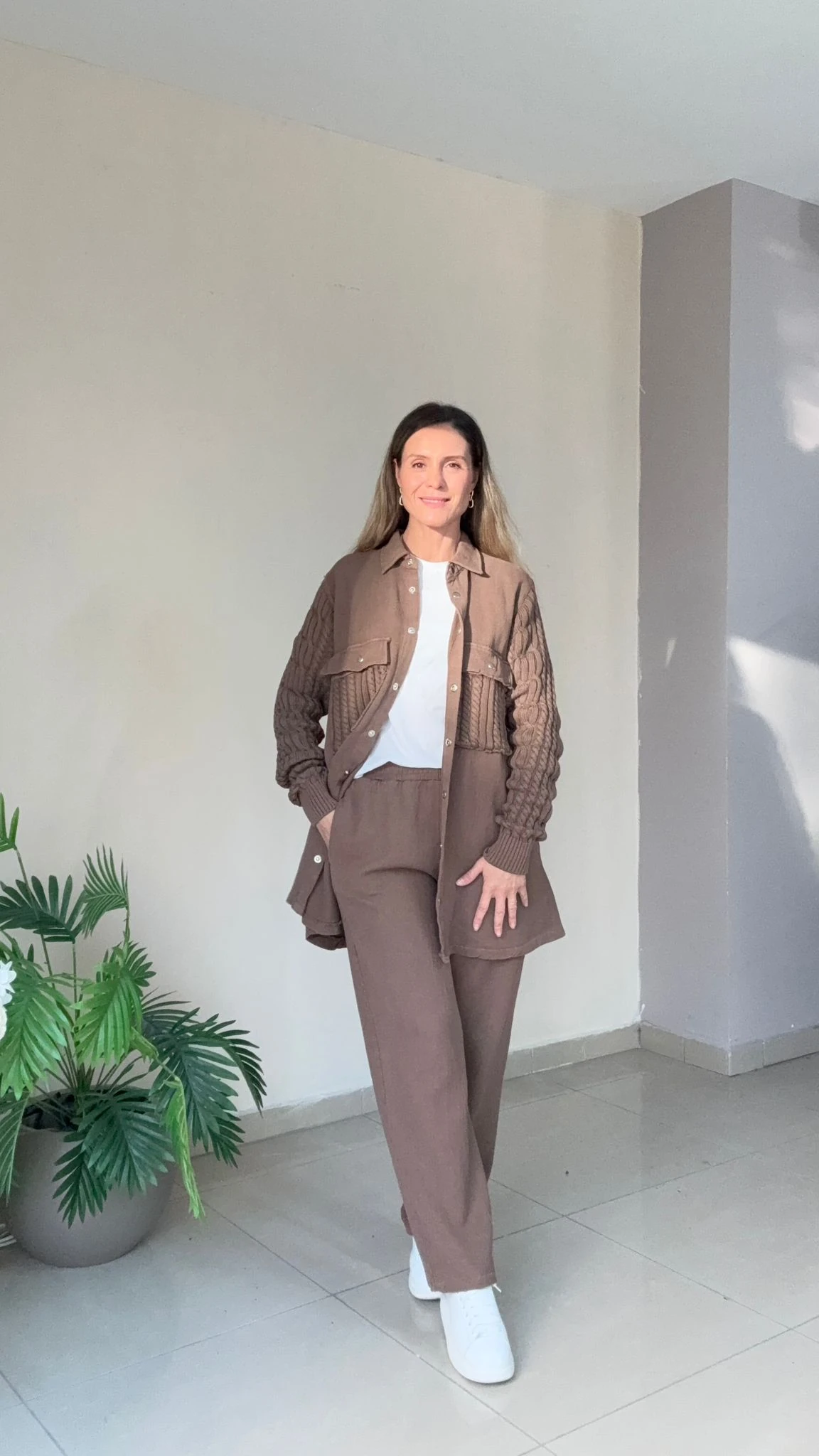 Pamuk Gabardin Takım - vizon