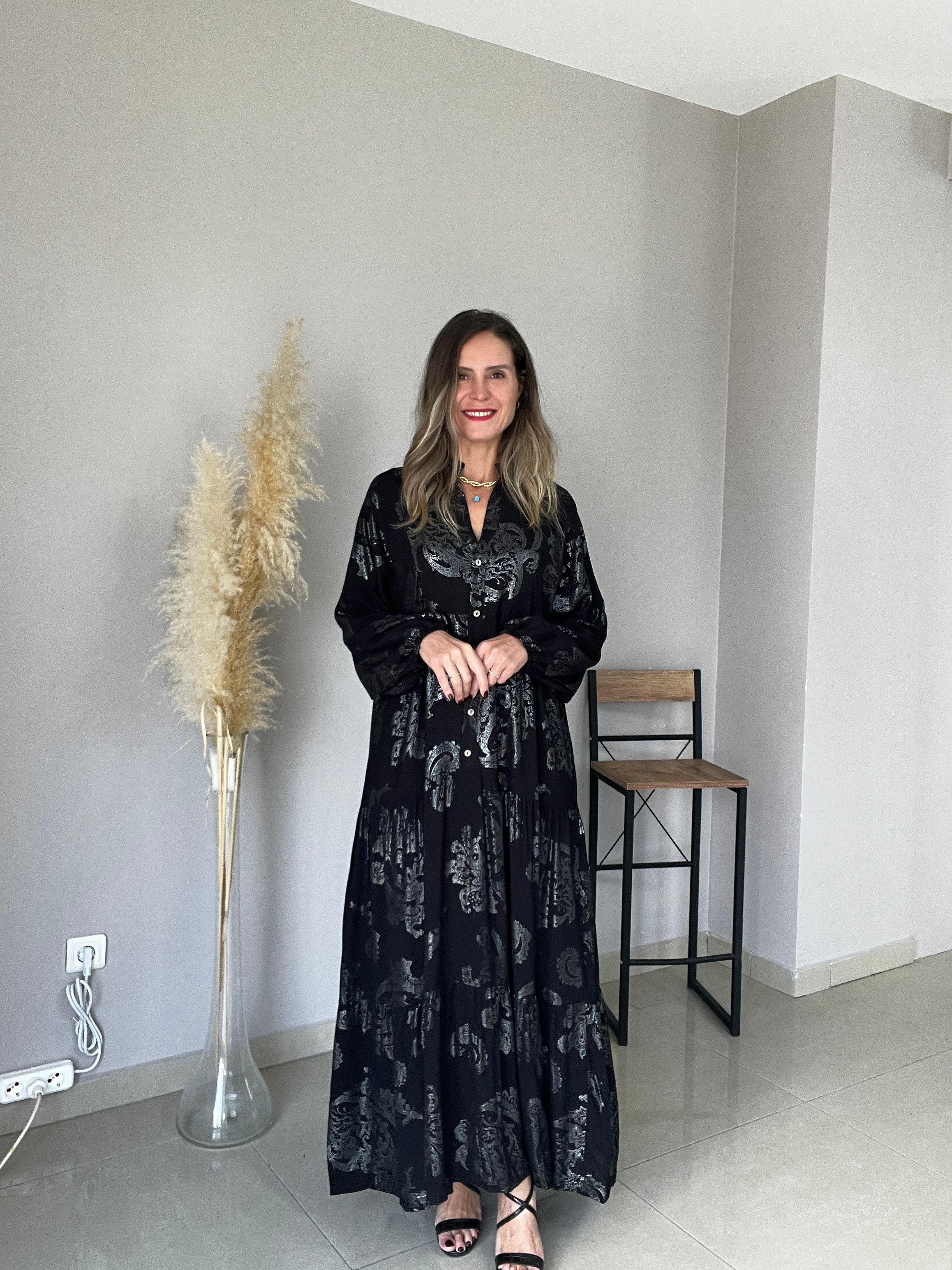 GÜmüş VArak Vİskon Elbise
