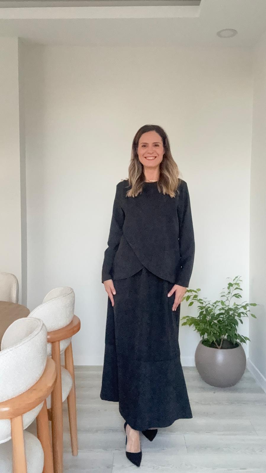 İthal Süet Tunikli Elbise