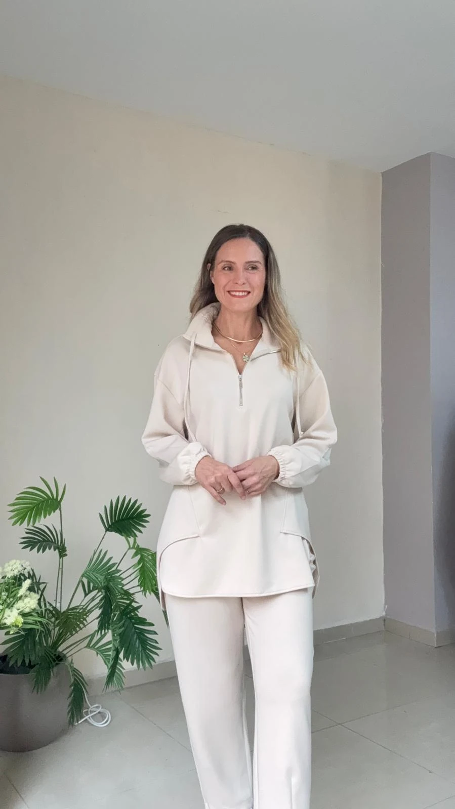 Bella  Oysho Kumaş Eşofman Takım - bej