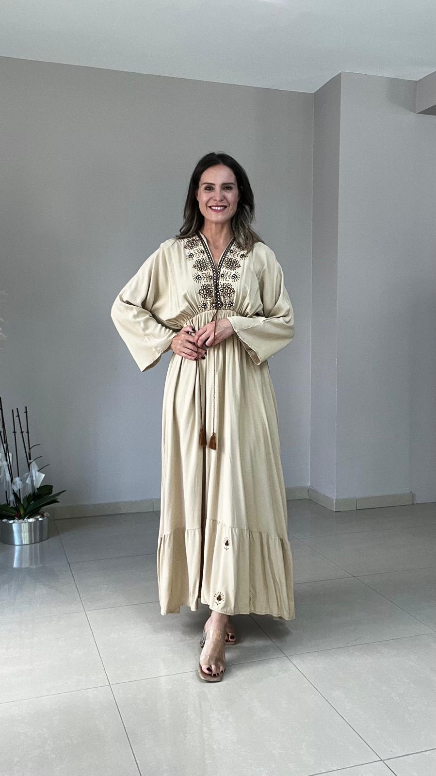 Aynalı Viskon Elbise