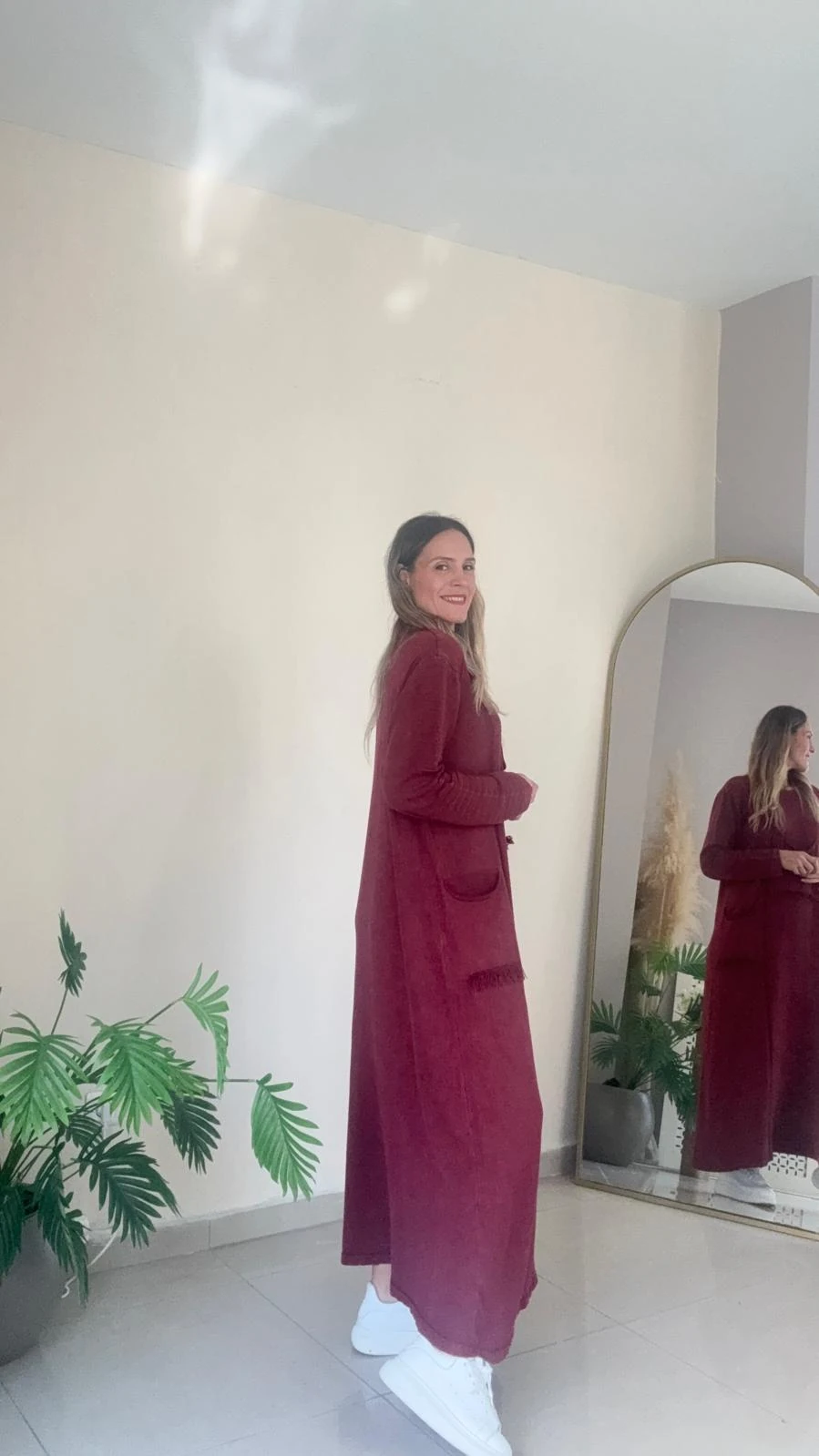 Püsküllü Triko Elbise