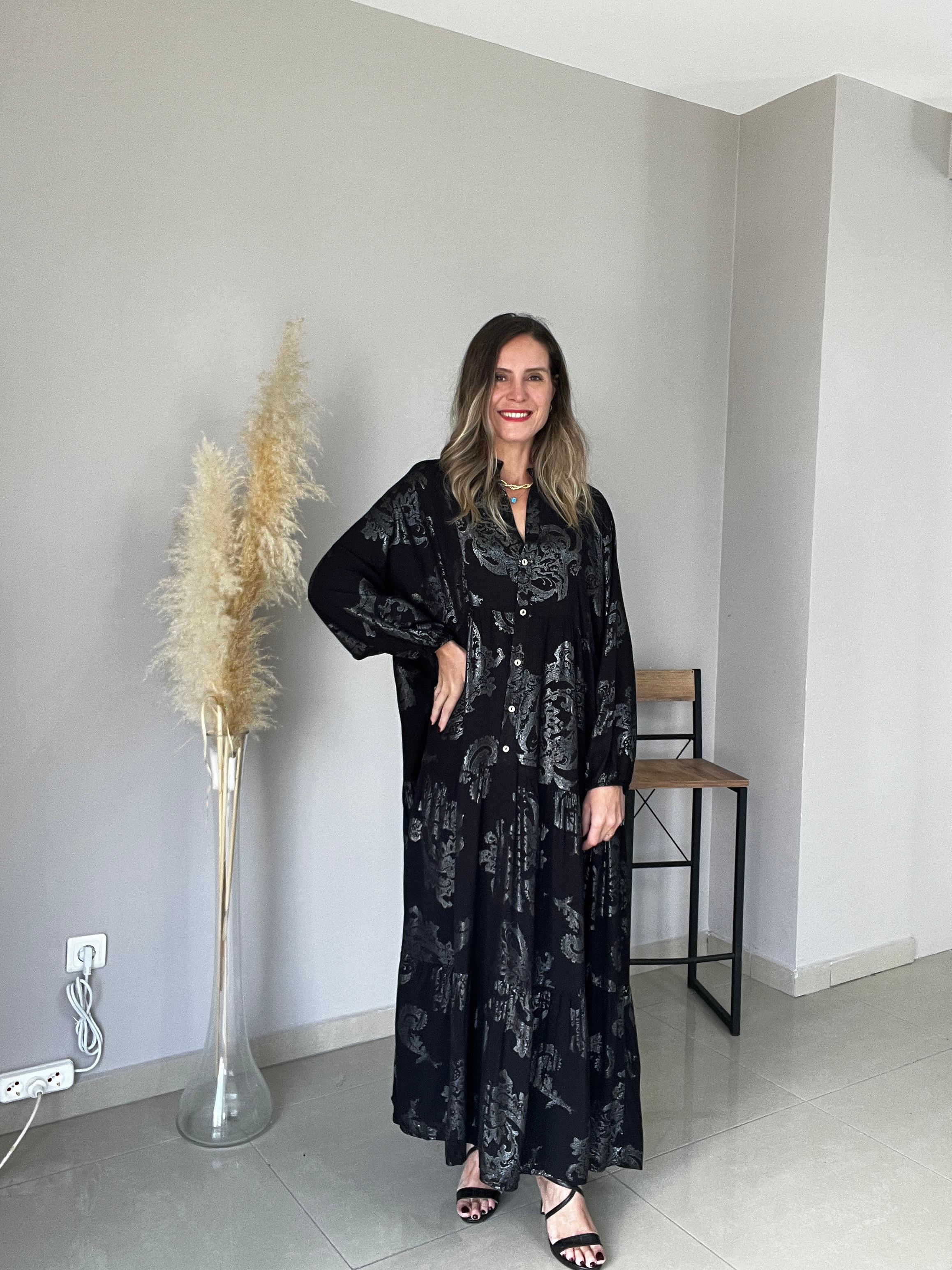 GÜmüş VArak Vİskon Elbise
