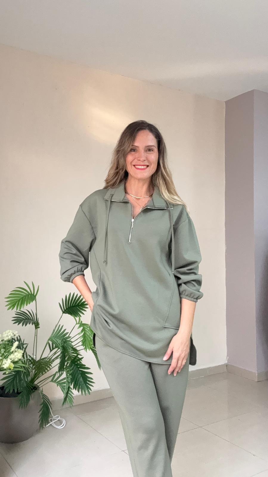 Bella  Oysho Kumaş Eşofman Takım - haki