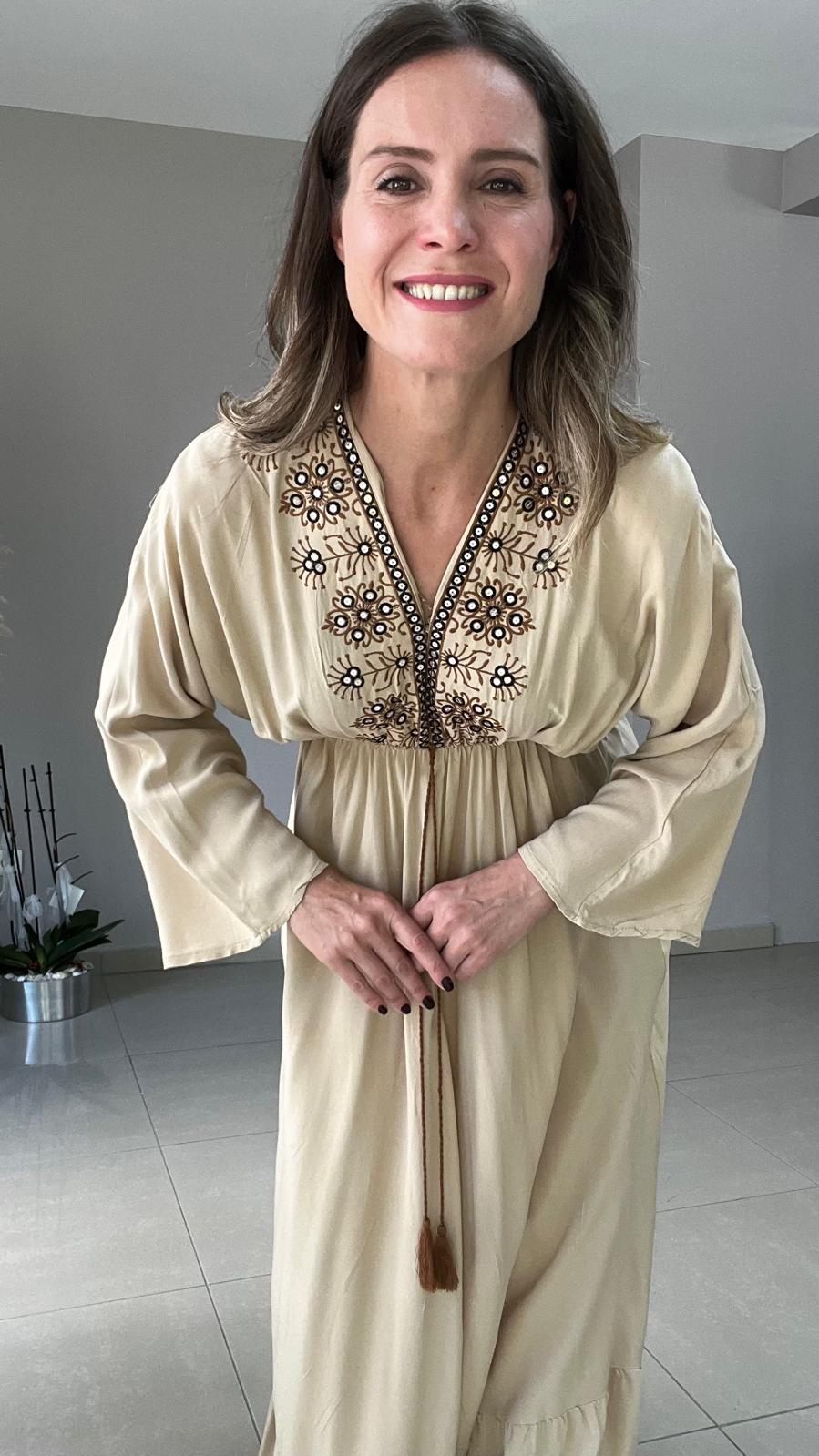 Aynalı Viskon Elbise